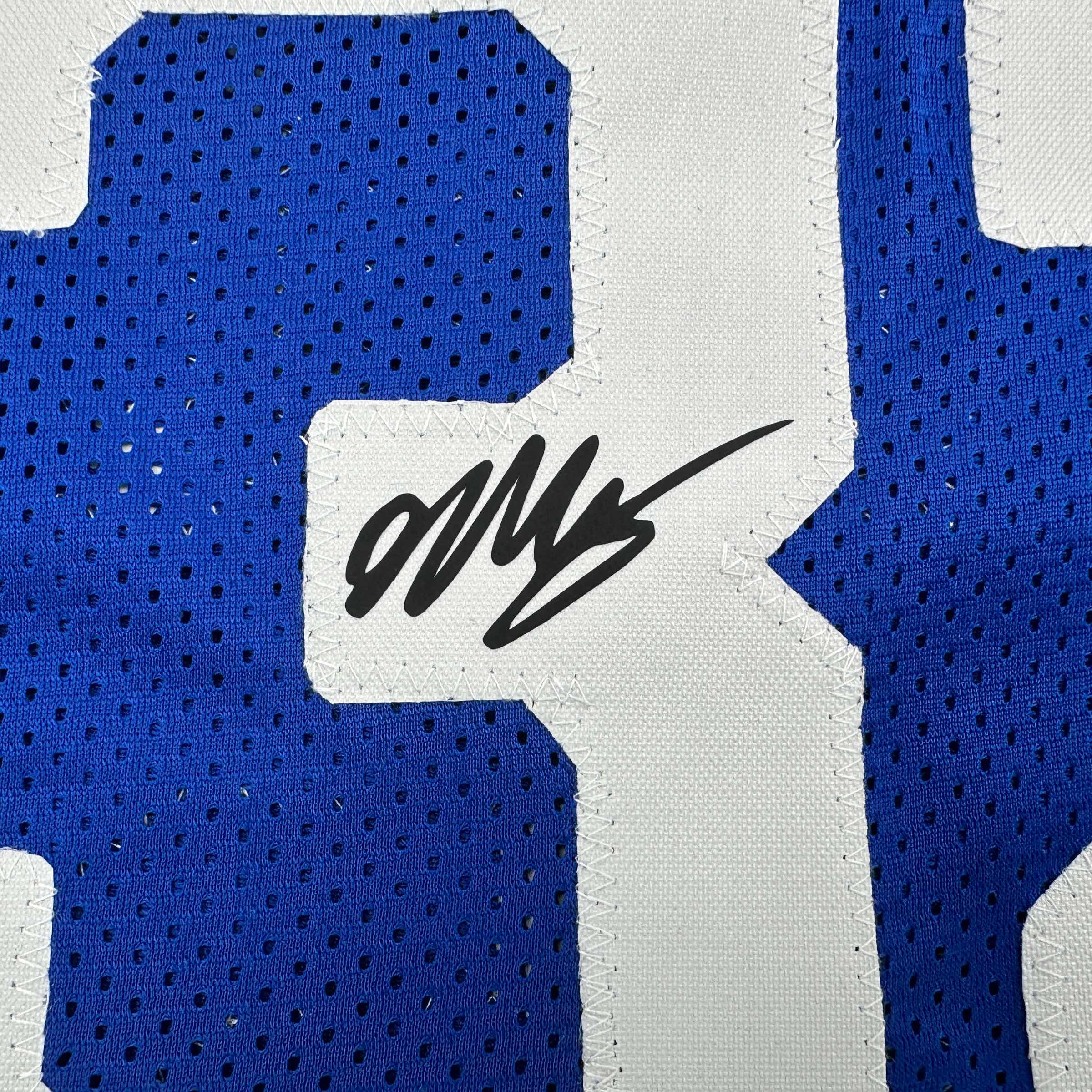 Facsimile Autographed Victor Wembanyama France Blue Reprint Laser Auto Basketball Jersey Size Men's XL