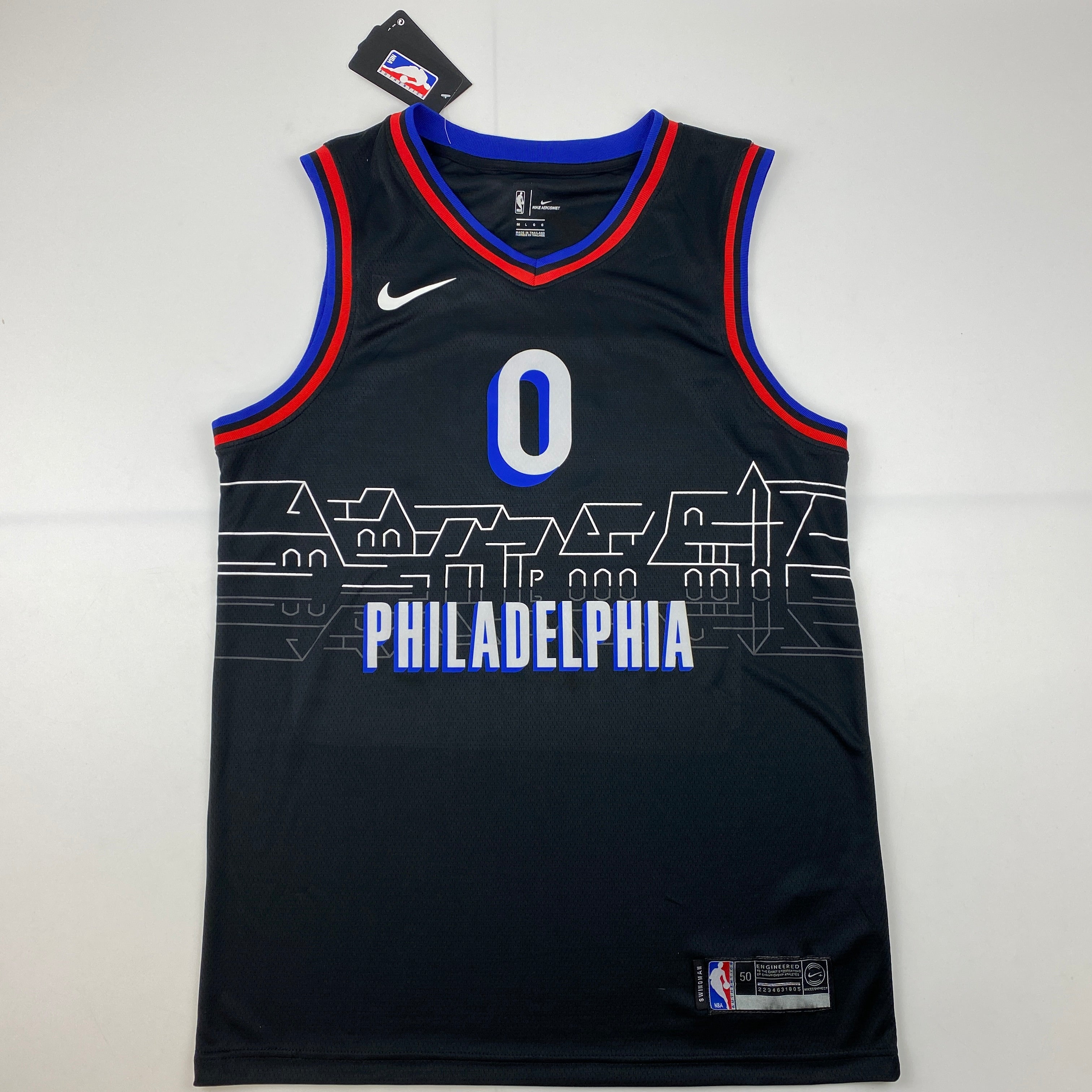 Autographed/Signed Tyrese Maxey Philadelphia 76ers Sixers Black City Edition Basketball Jersey JSA COA