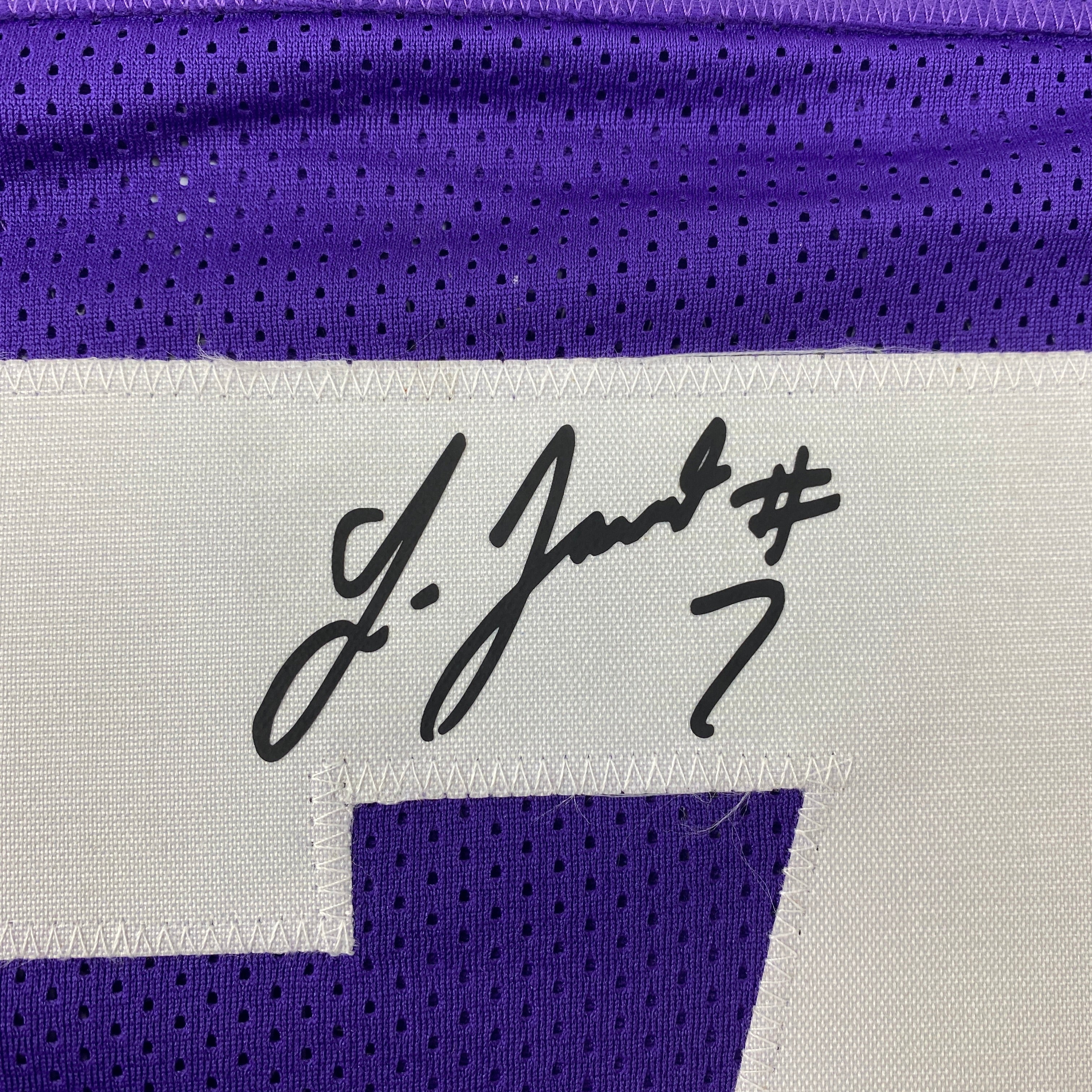 Facsimile Autographed Leonard Fournette LSU Purple Reprint Laser Auto College Football Jersey Size Men's XL
