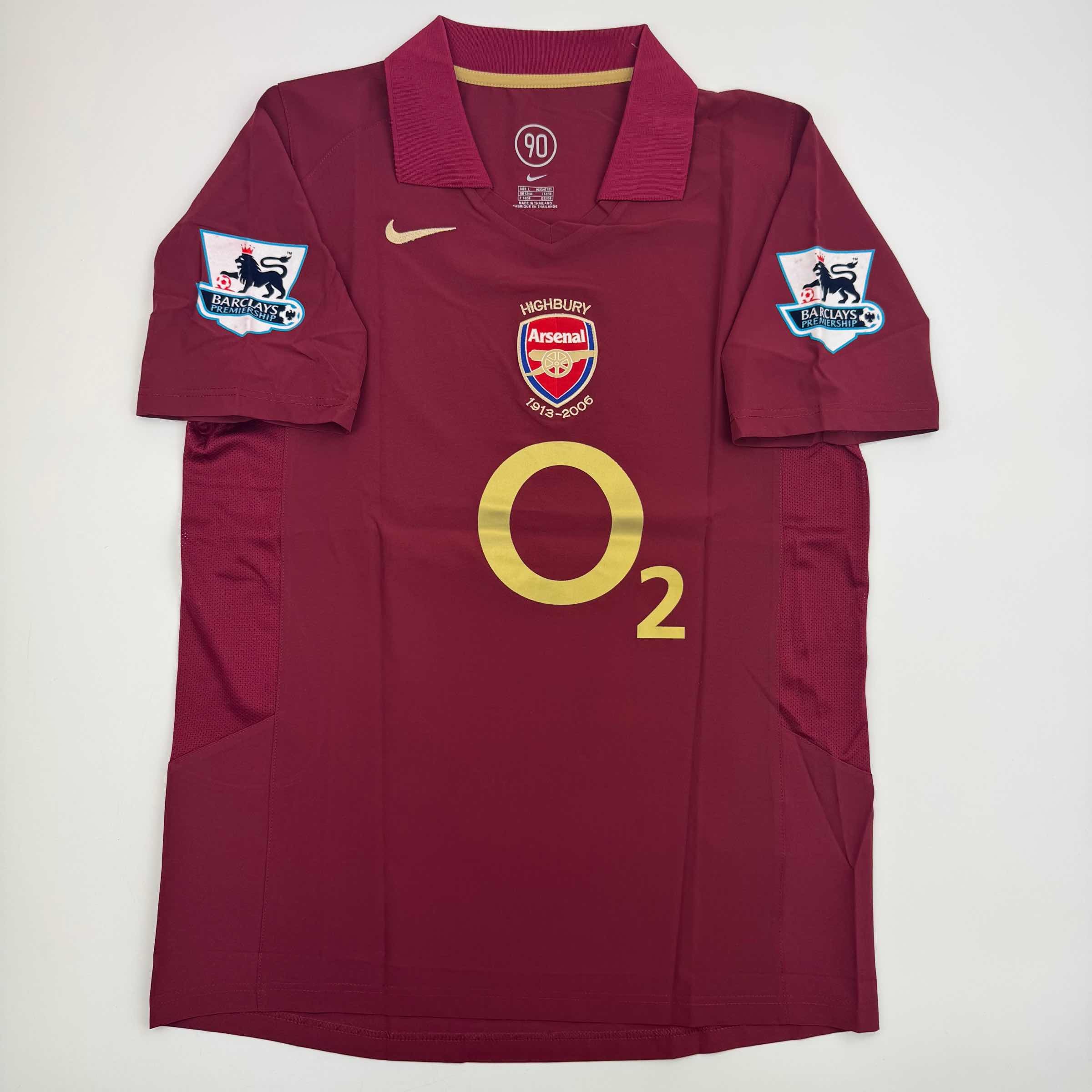 Autographed/Signed Thierry Henry Arsenal Red Soccer Jersey Beckett BAS COA