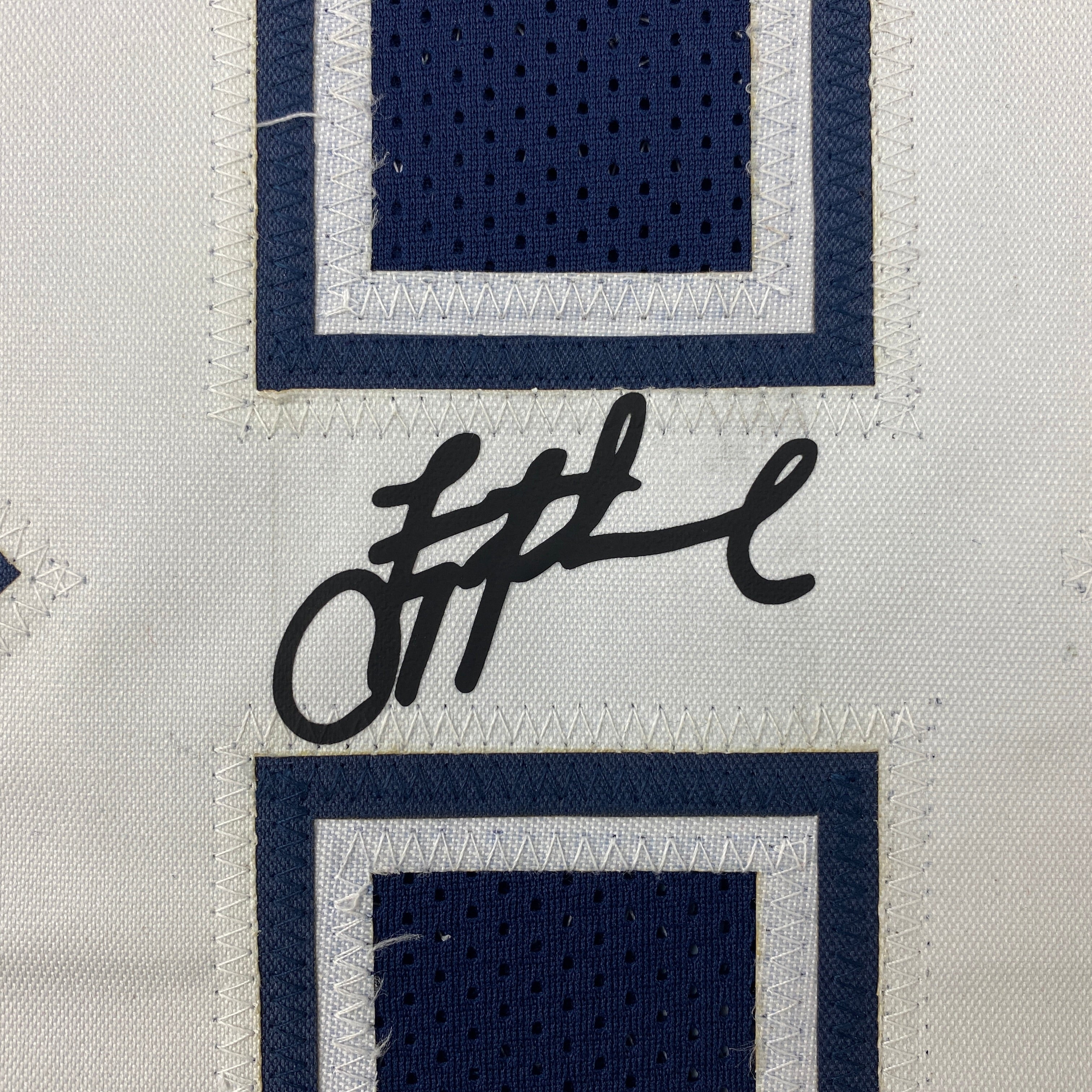 Facsimile Autographed Troy Aikman Dallas Blue Reprint Laser Auto Football Jersey Size Men's XL