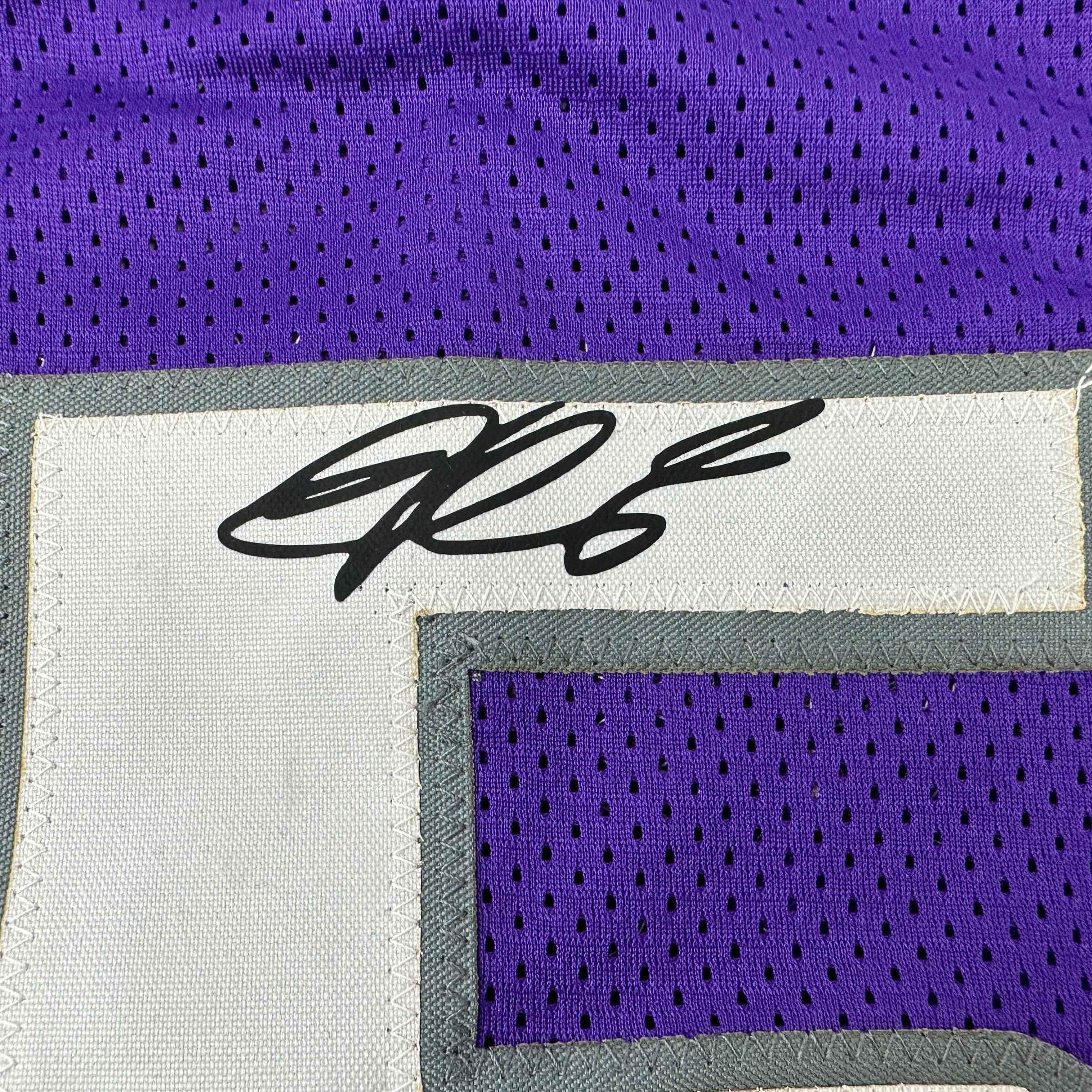 Facsimile Autographed De'Aaron Fox Sacramento Purple Reprint Laser Auto Basketball Jersey Size Men's XL