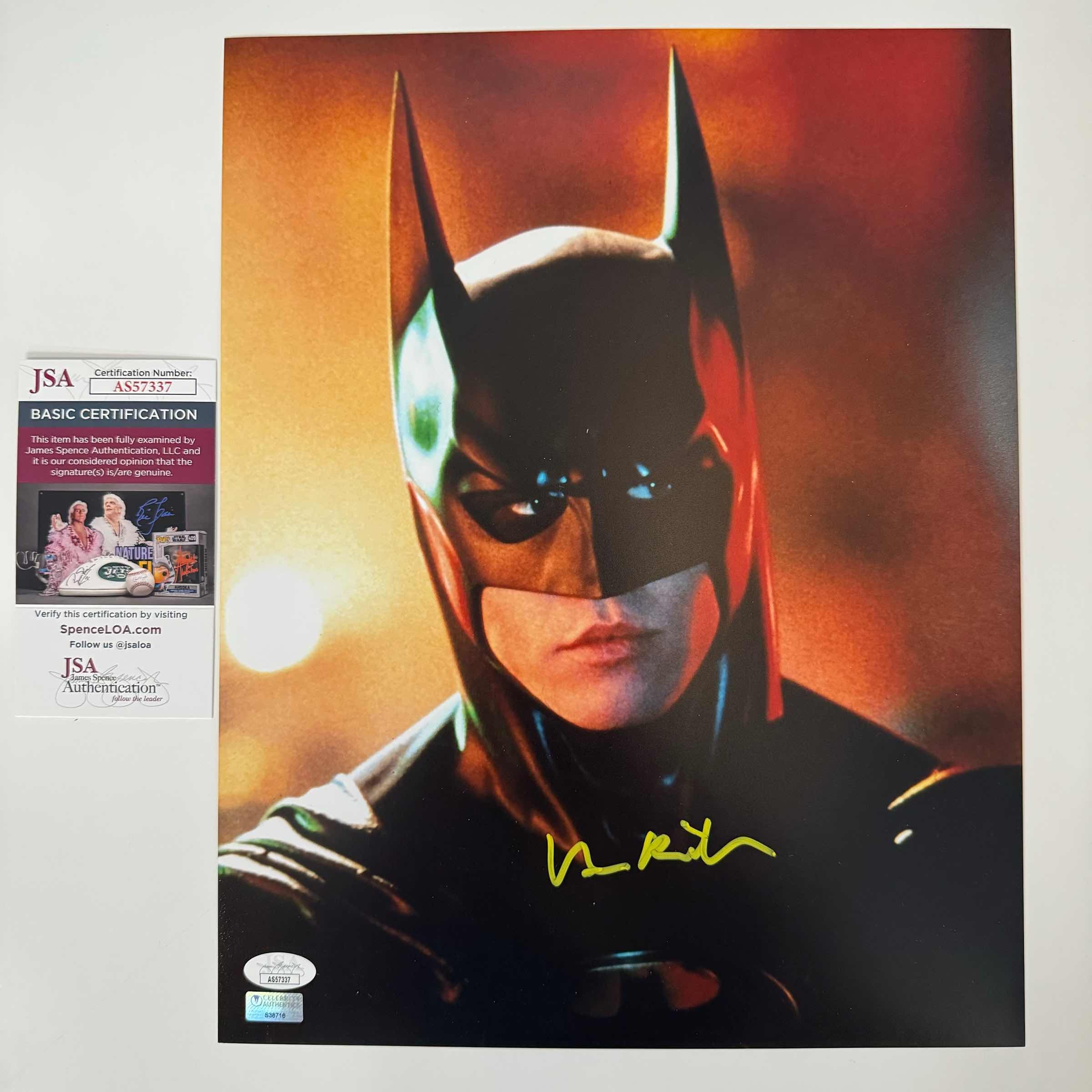 Autographed/Signed Val Kilmer Batman Movie 11x14 Photo JSA COA #2