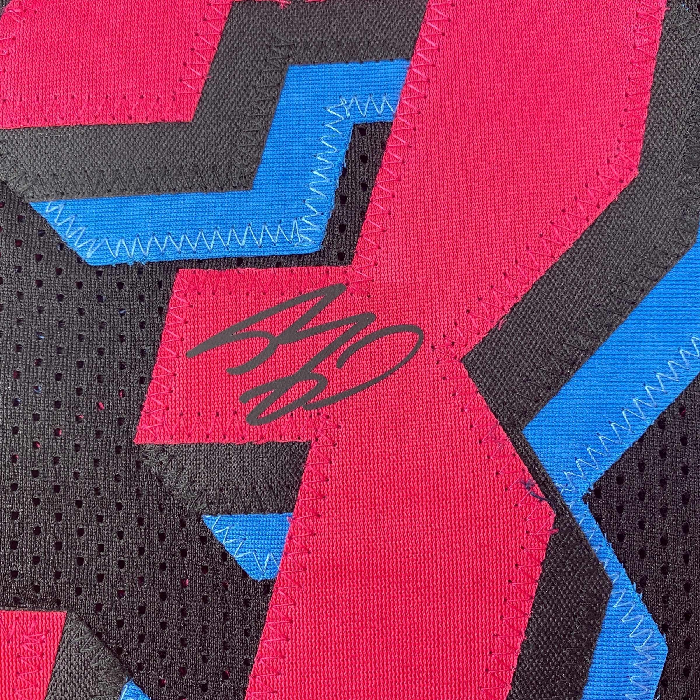 Facsimile Autographed Shaquille Shaq O'Neal Miami Black Vice City Reprint Laser Auto Basketball Jersey Size Men's XL