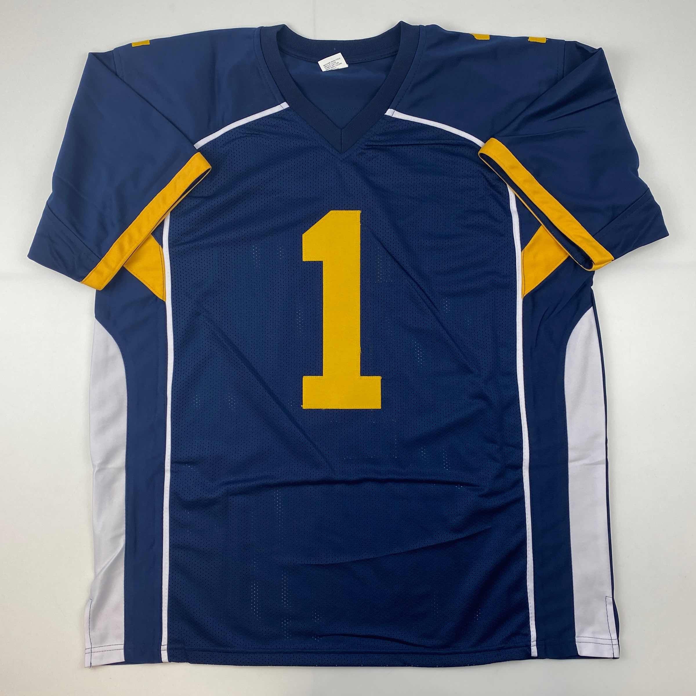 Facsimile Autographed Julian Edelman Kent State Blue Reprint Laser Auto College Football Jersey Size Men's XL