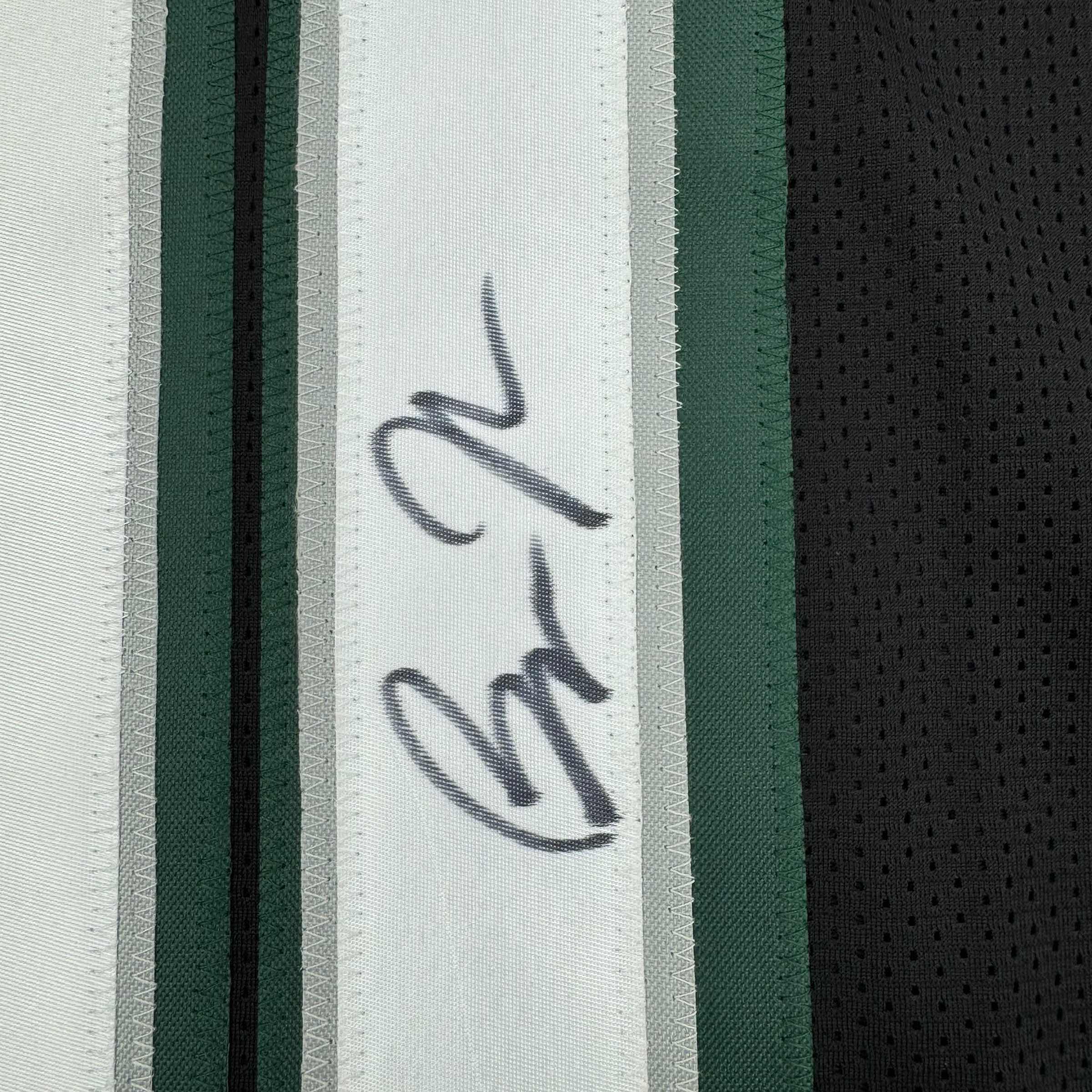 Framed Autographed/Signed Bryce Huff 35x39 Philadelphia Black Football Jersey JSA COA