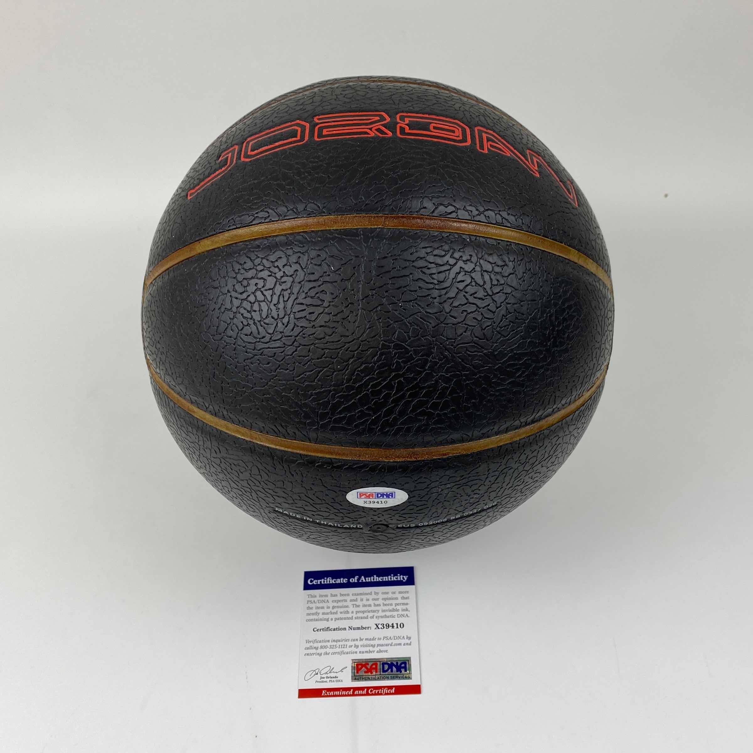 Autographed/Signed Charles Barkley Full Size Black Jordan Brand Basketball PSA/DNA COA