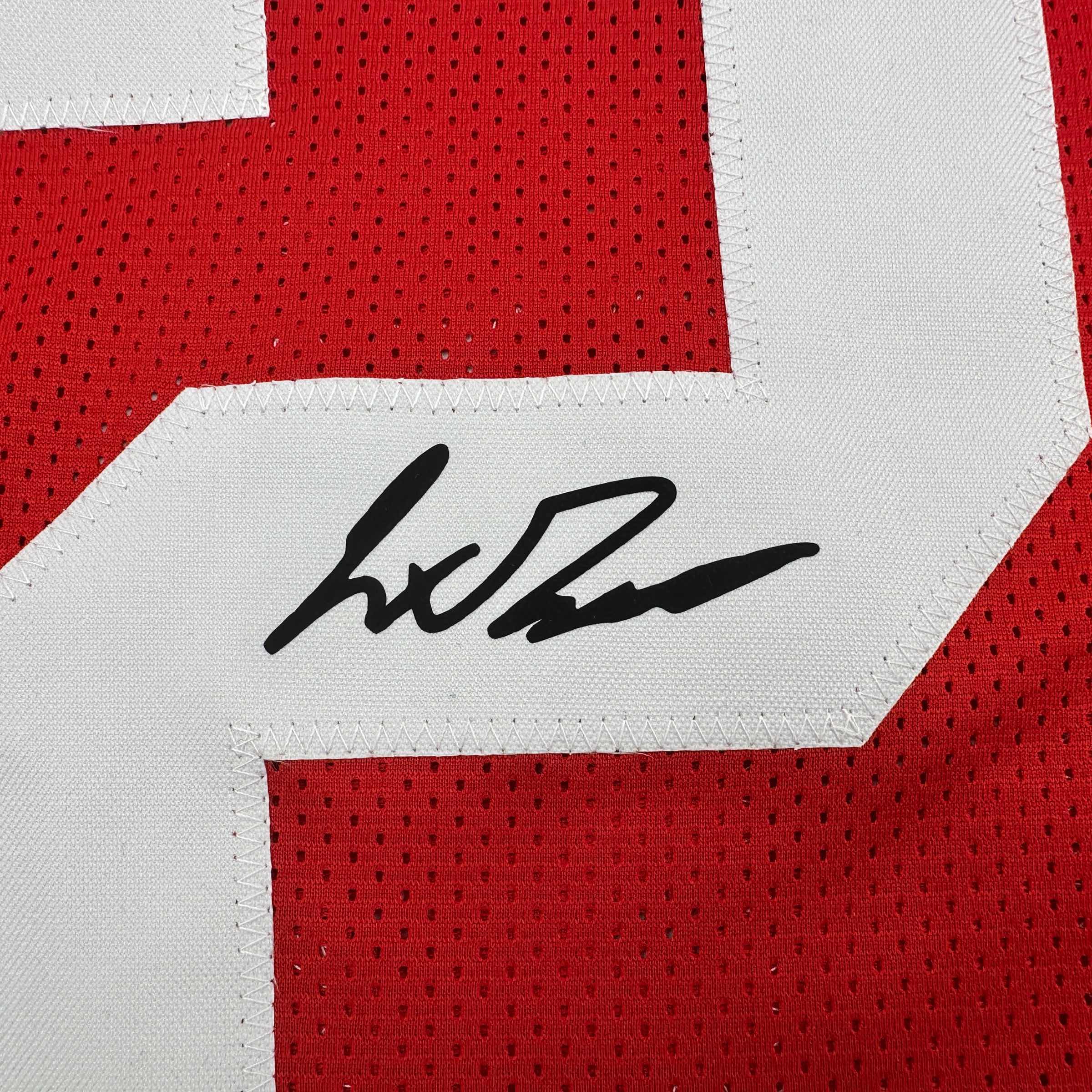 Facsimile Autographed Jaxson Dart Ole Miss Red Reprint Laser Auto College Football Jersey Size Men's XL