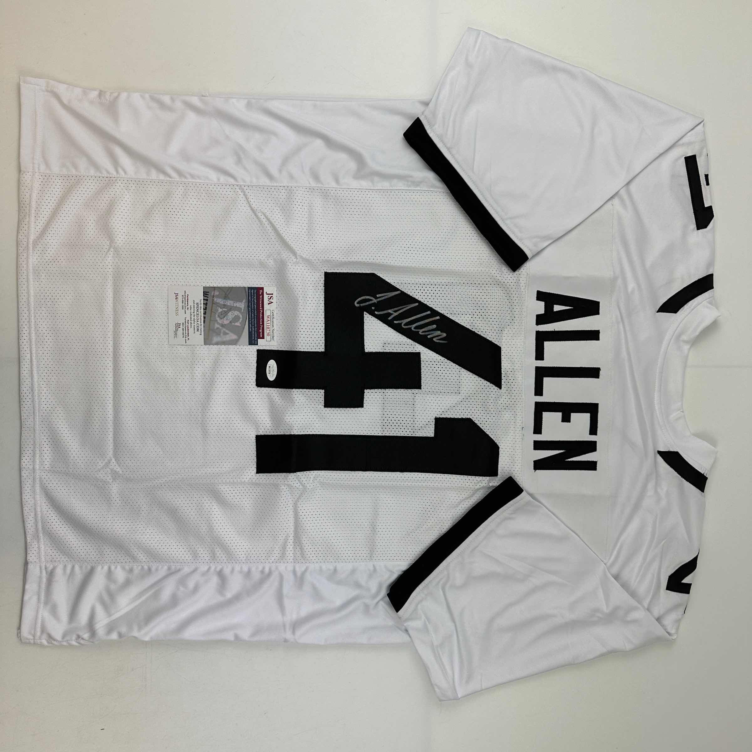 Autographed/Signed Josh Allen Jacksonville White Football Jersey JSA COA