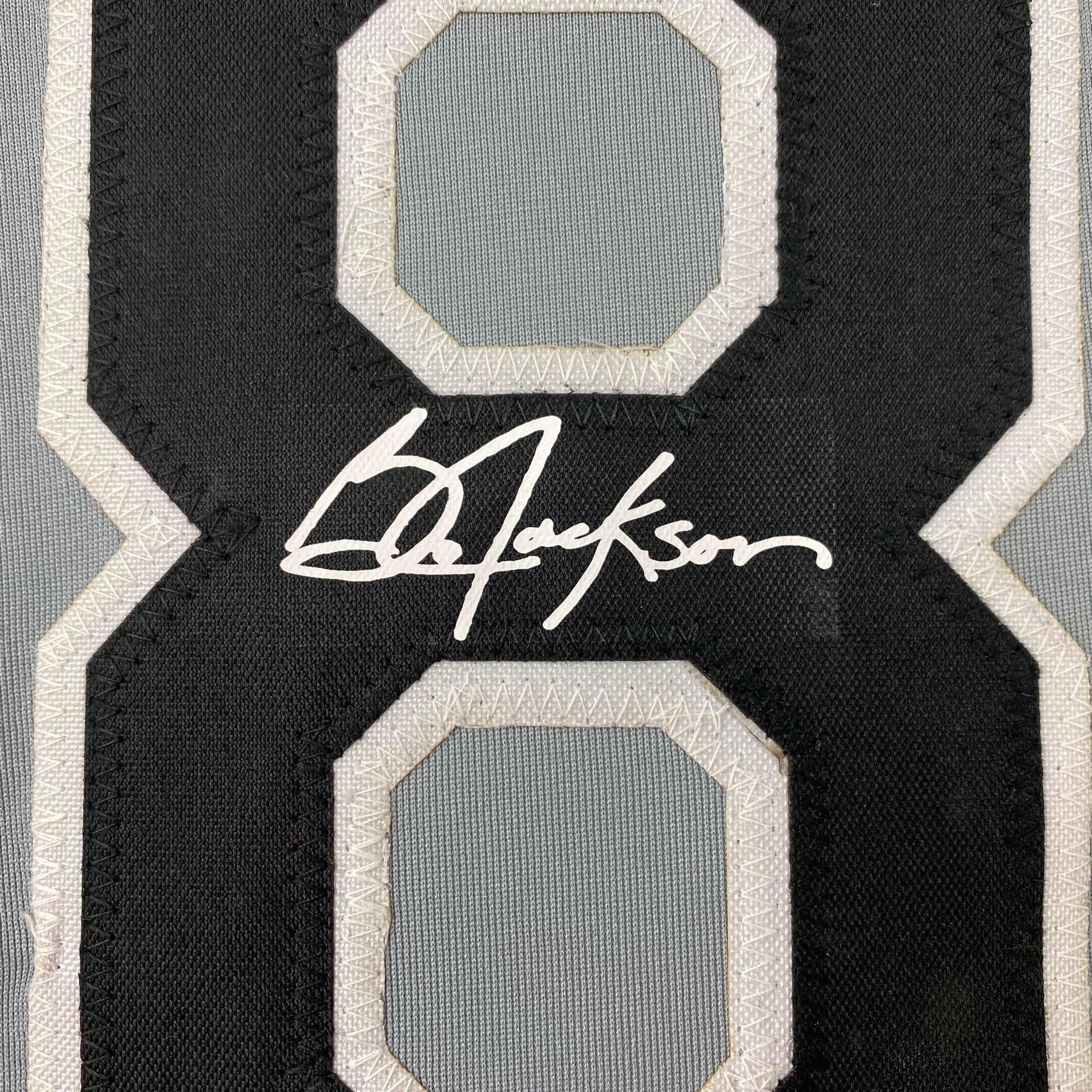 Facsimile Autographed Bo Jackson Chicago Grey Reprint Laser Auto Baseball Jersey Size Men's XL