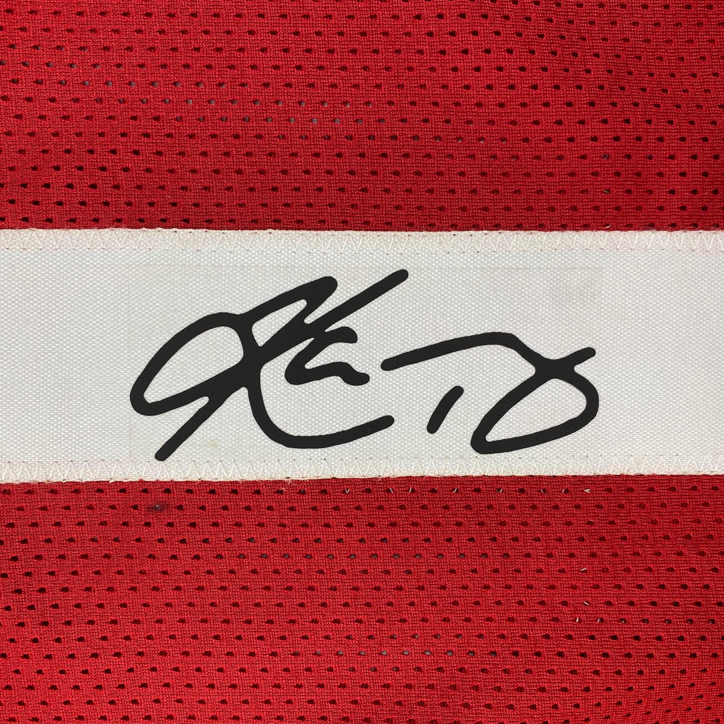Facsimile Autographed Kyler Murray Oklahoma Red Reprint Laser Auto College Football Jersey Size Men's XL