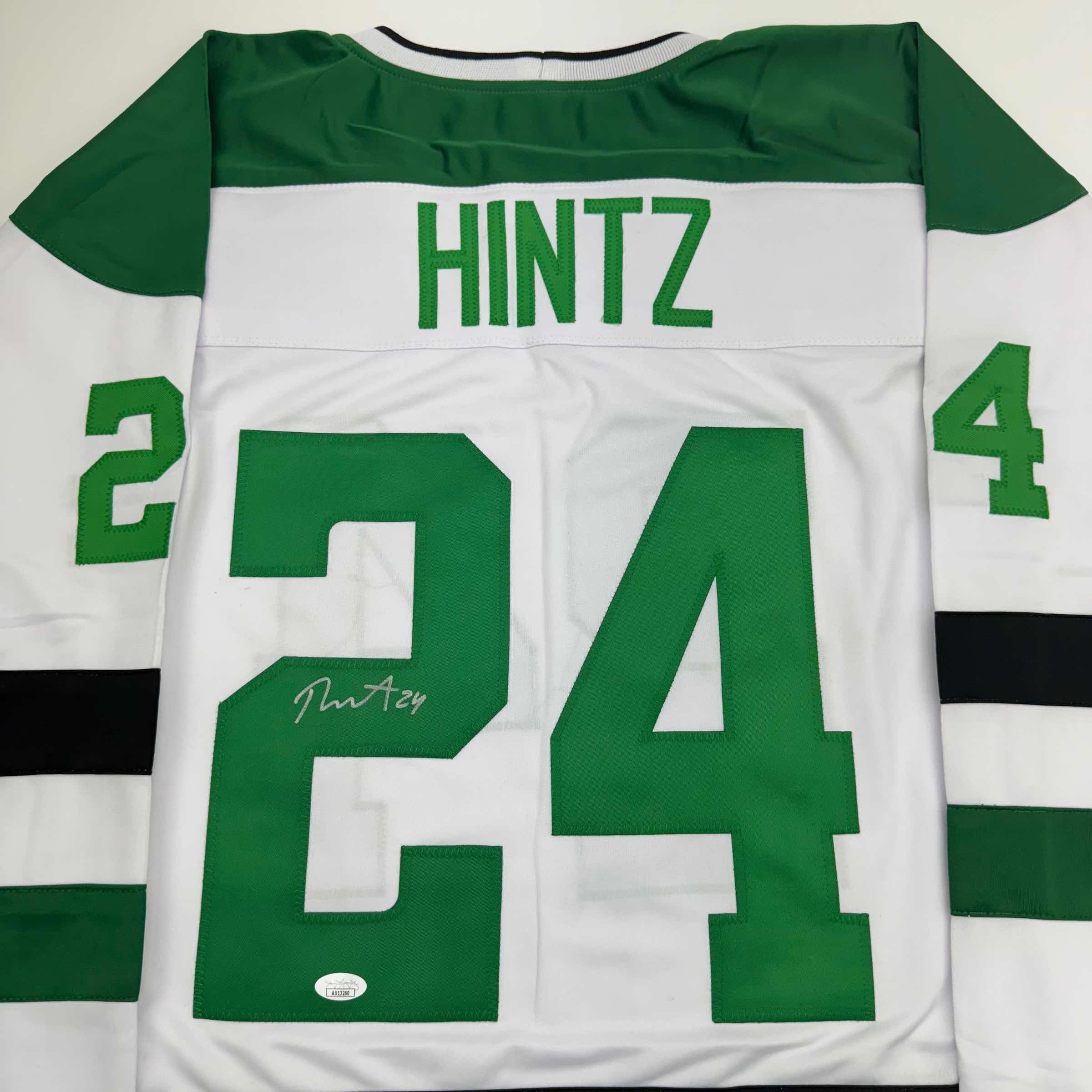 Autographed/Signed Roope Hintz Dallas White Hockey Jersey JSA COA