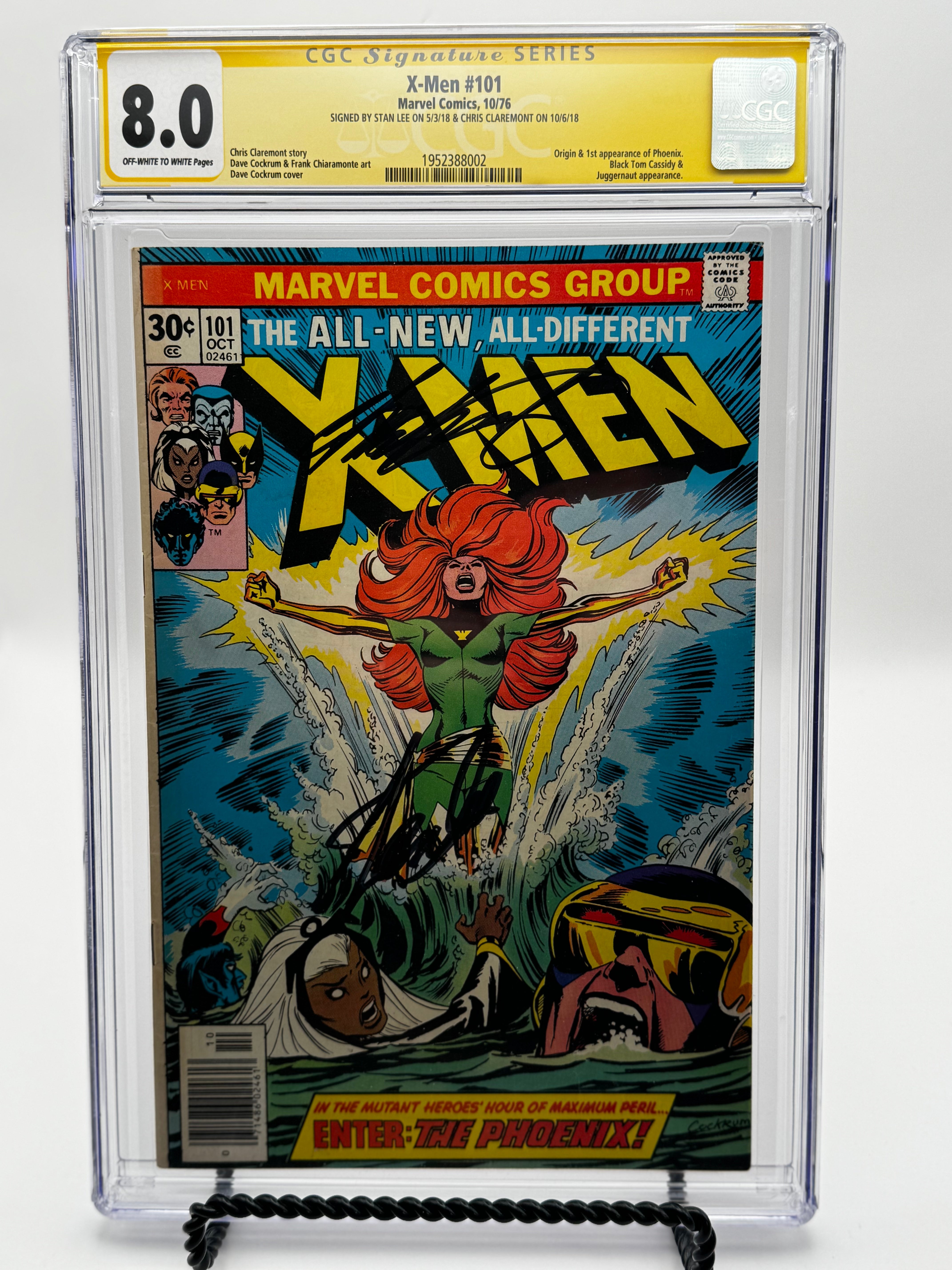 X-Men #101 CGC 8.0 Yellow Label Double Signed Stan Lee & Chris Claremont 1976 [IN STOCK]