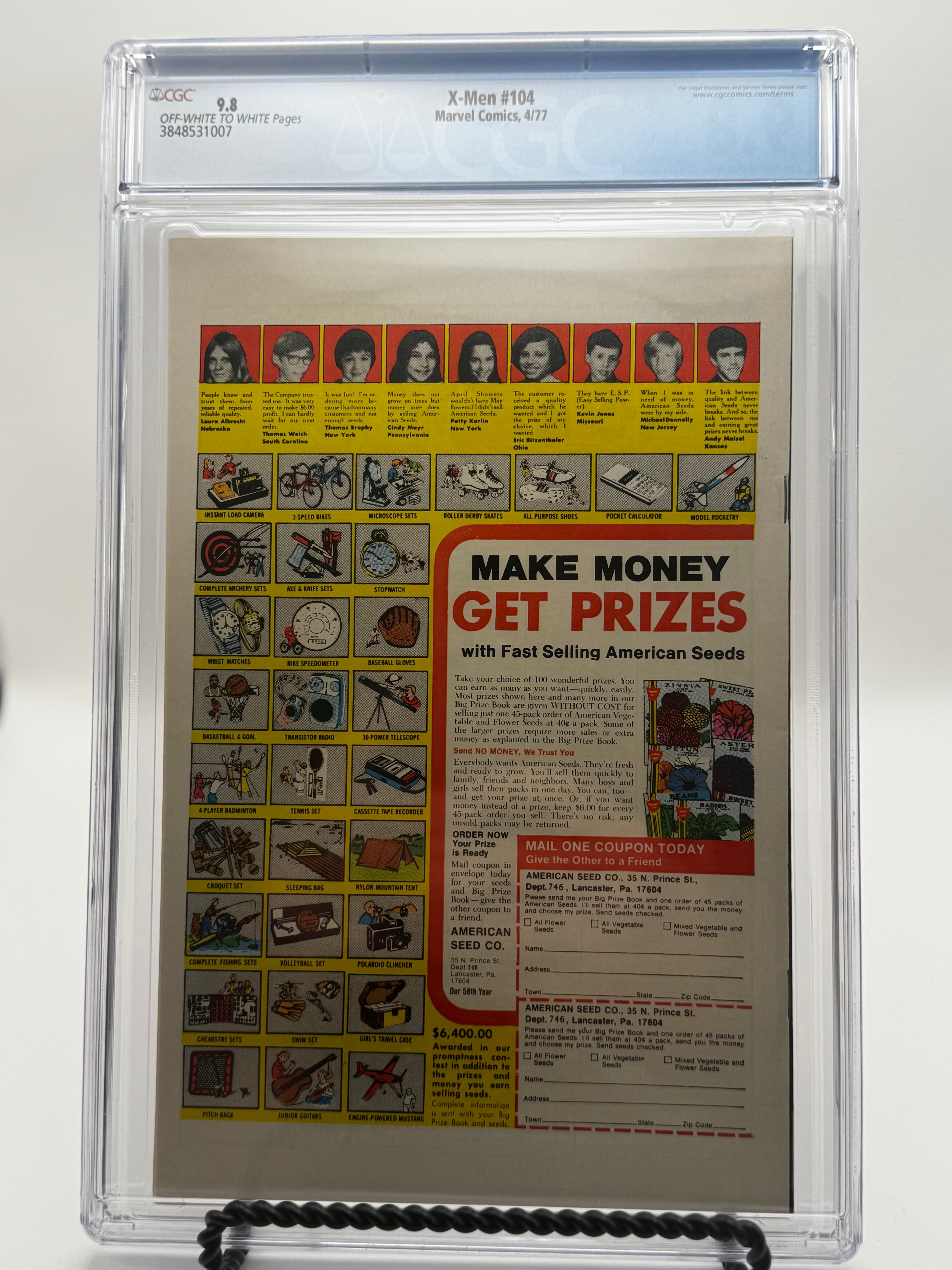 X-Men #104 CGC 9.8 Blue Label 1977 [IN STOCK]