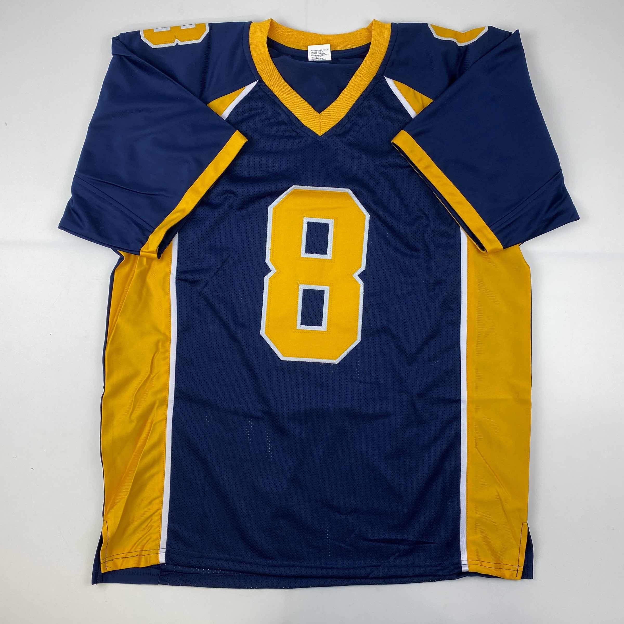 Facsimile Autographed Aaron Rodgers Cal California Blue Reprint Laser Auto College Football Jersey Size Men's XL