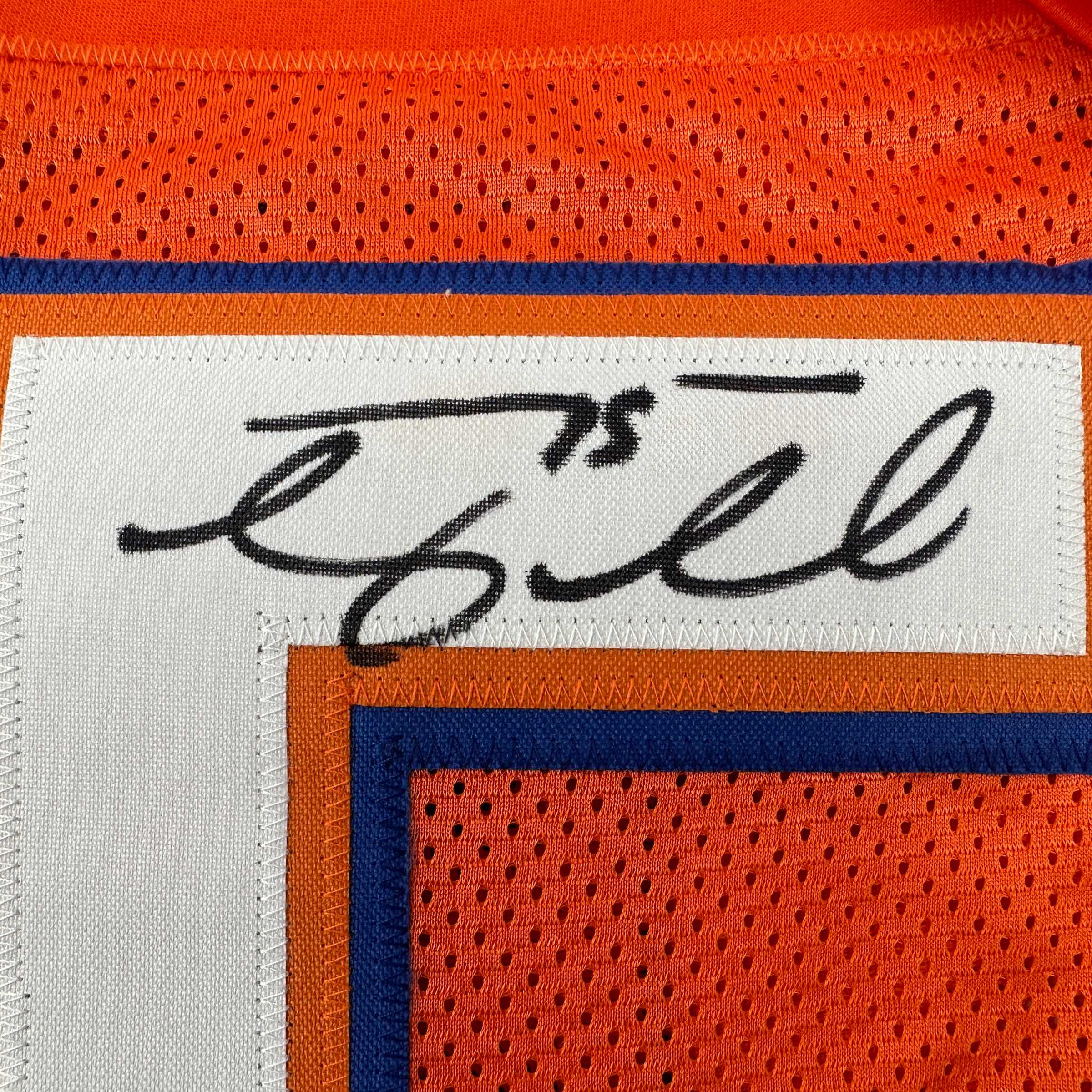 Autographed/Signed Tim Tebow Florida Orange College Football Jersey Beckett BAS COA