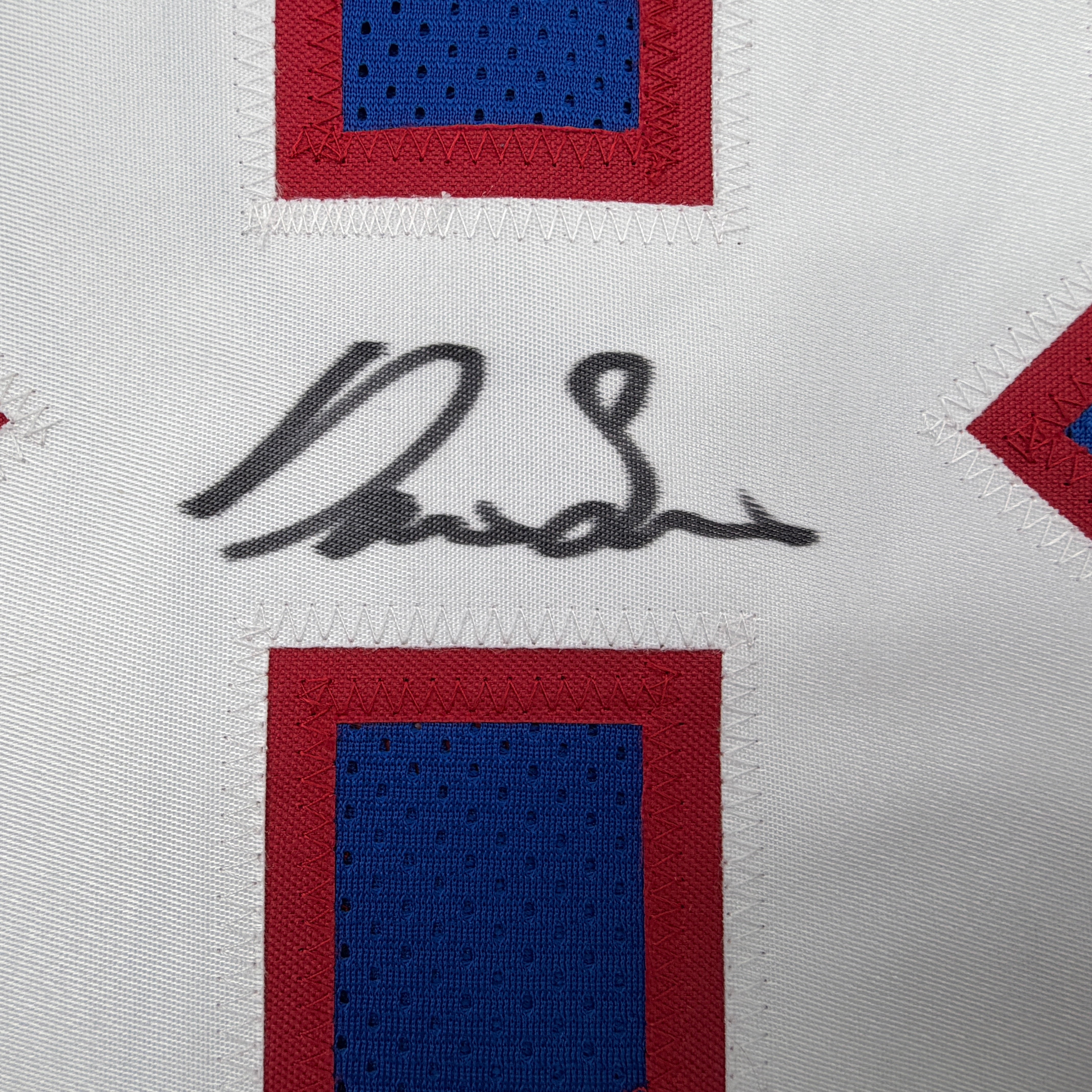 Autographed/Signed Darius Slayton New York Retro Blue Football Jersey JSA COA