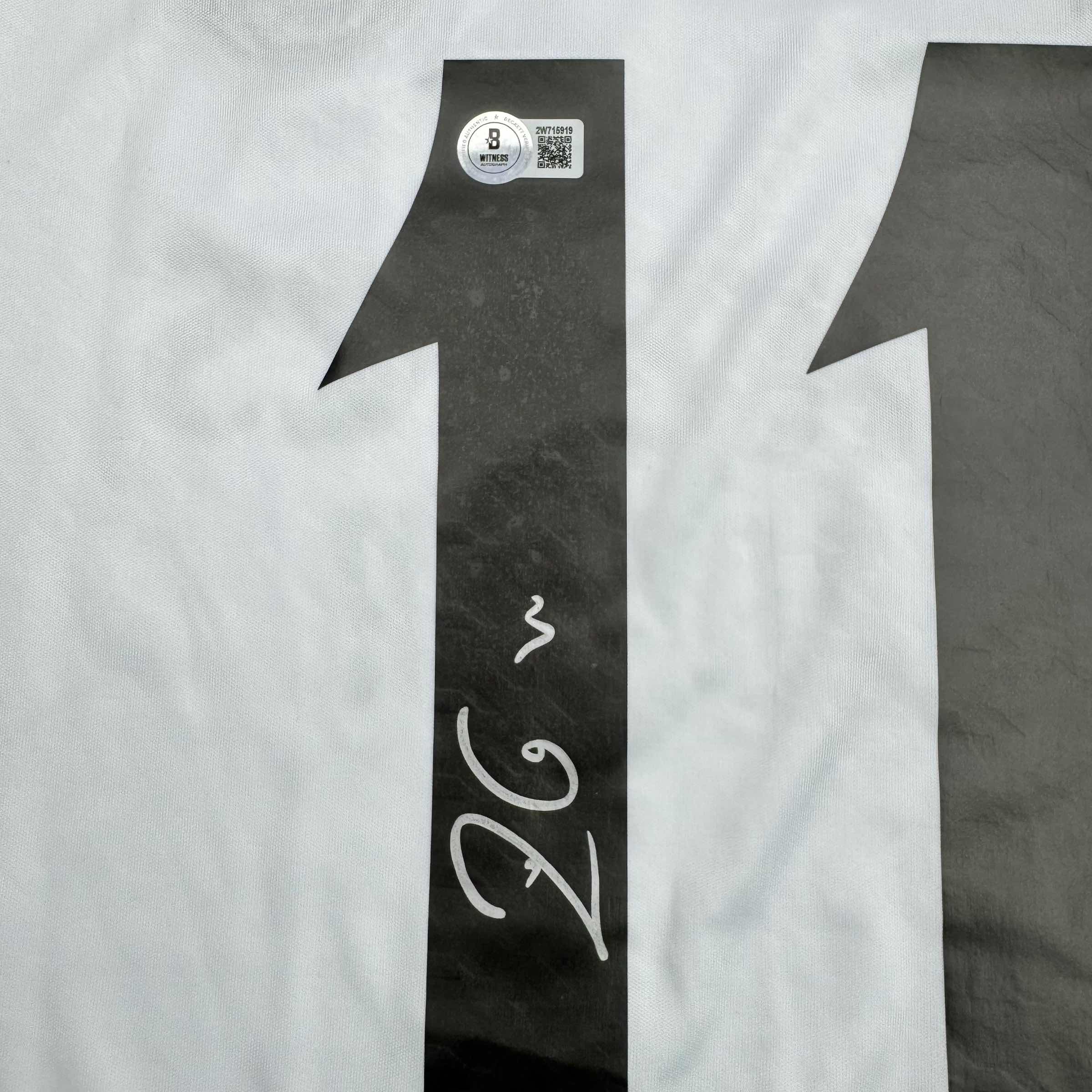 Autographed/Signed Rodrygo Silva de Goes Real Madrid White Soccer Jersey Beckett BAS COA