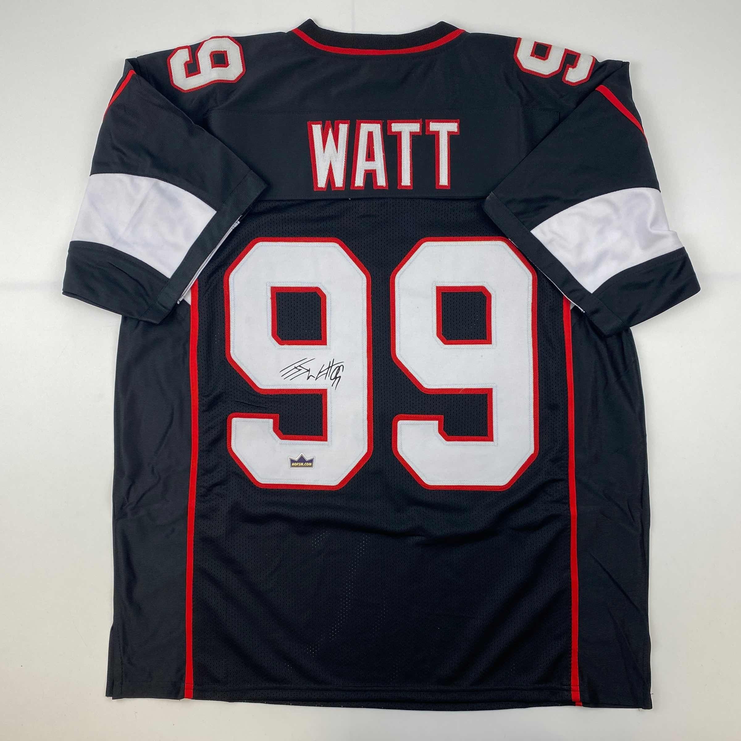 Facsimile Autographed JJ J.J. Watt Arizona Black Reprint Laser Auto Football Jersey Size Men's XL