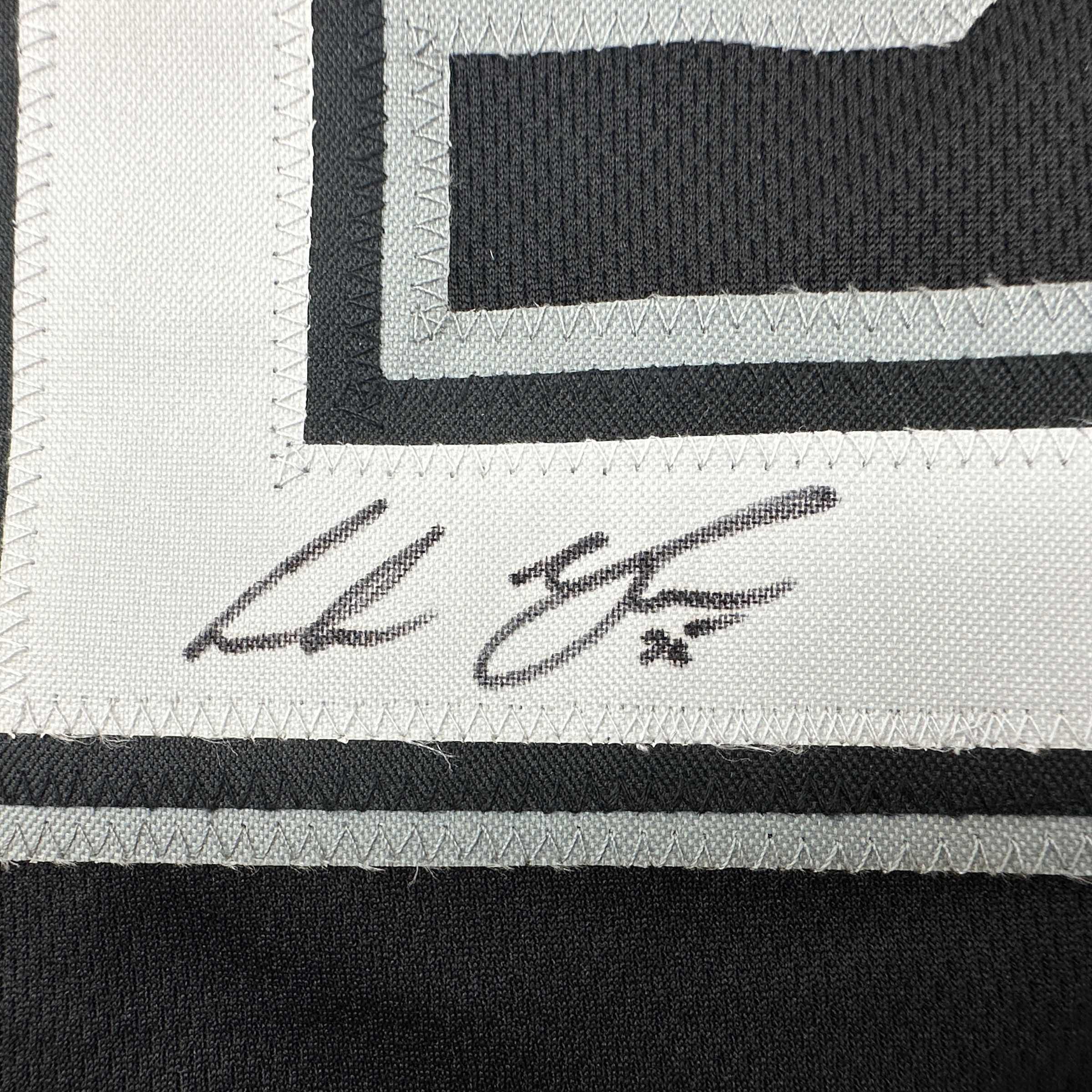 Autographed/Signed Andrew Vaughn Chicago Black Baseball Jersey Beckett BAS COA
