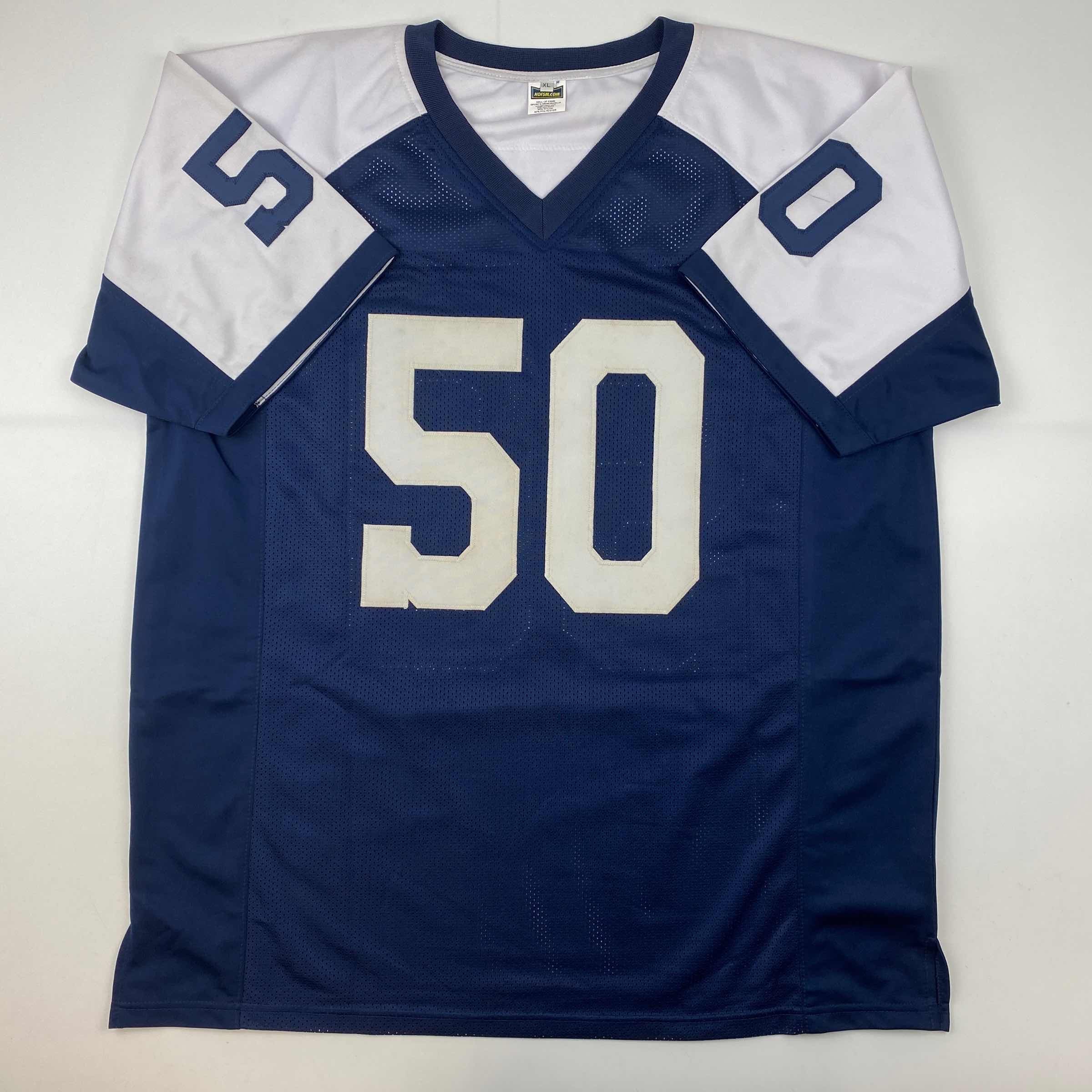 Facsimile Autographed Sean Lee Dallas Thanksgiving Day Reprint Laser Auto Football Jersey Size Men's XL
