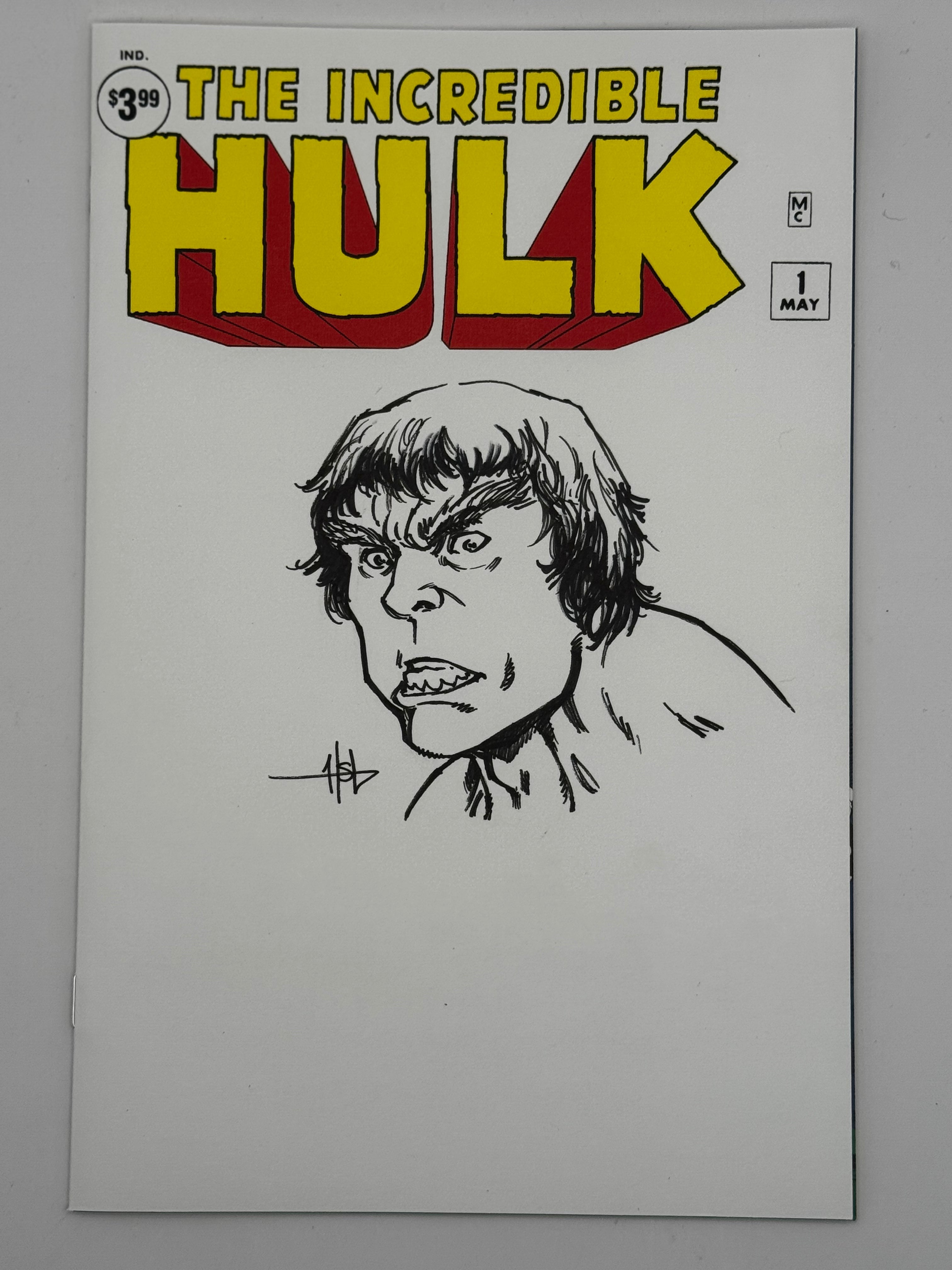 [SKETCH] CREEES [4] INCREDIBLE HULK #1 FACSIMILE EDITION UNKNOWN COMICS BLANK EXCLUSIVE [IN STOCK]