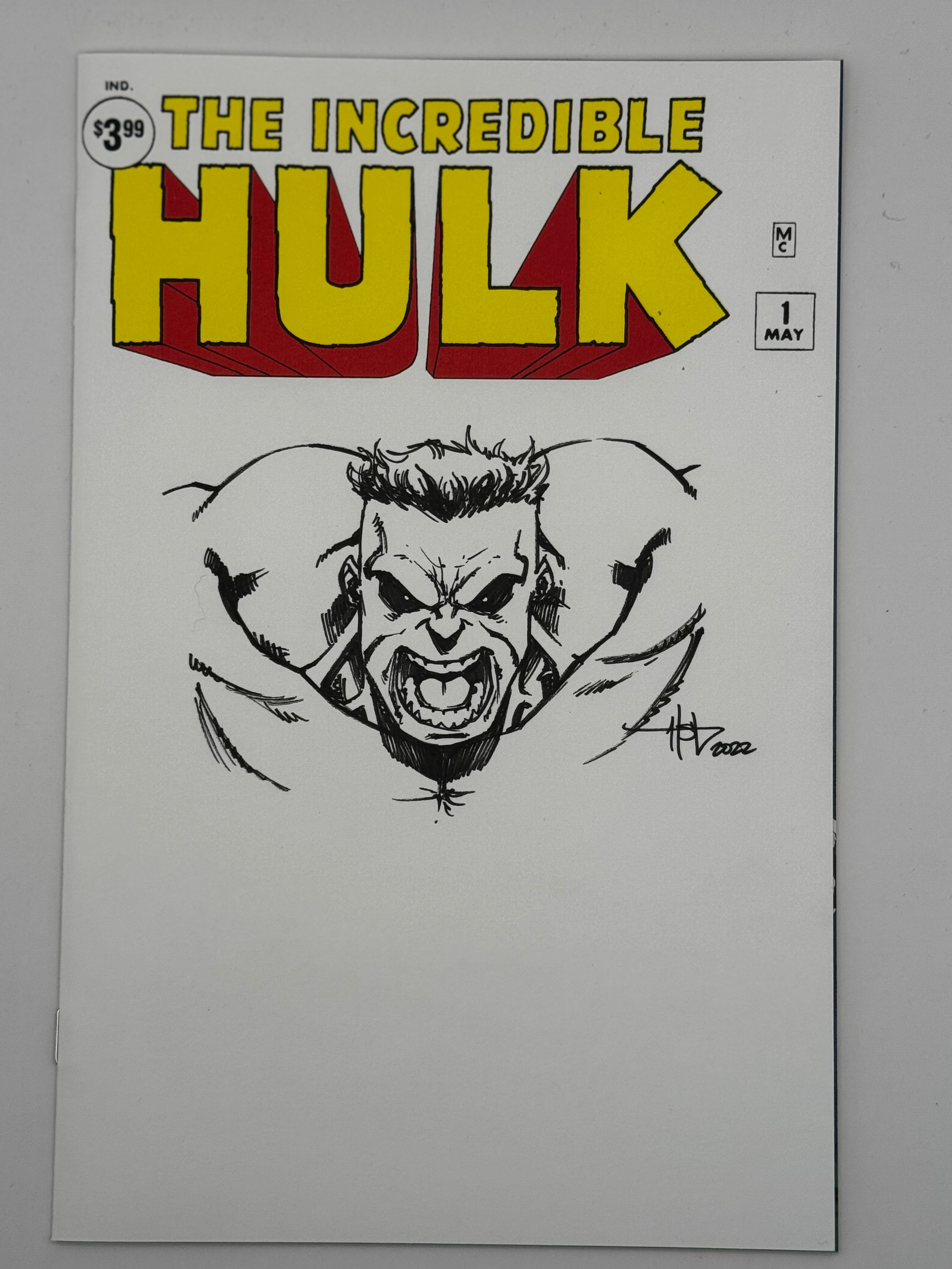 [SKETCH] CREEES [3] INCREDIBLE HULK #1 FACSIMILE EDITION UNKNOWN COMICS BLANK EXCLUSIVE [IN STOCK]