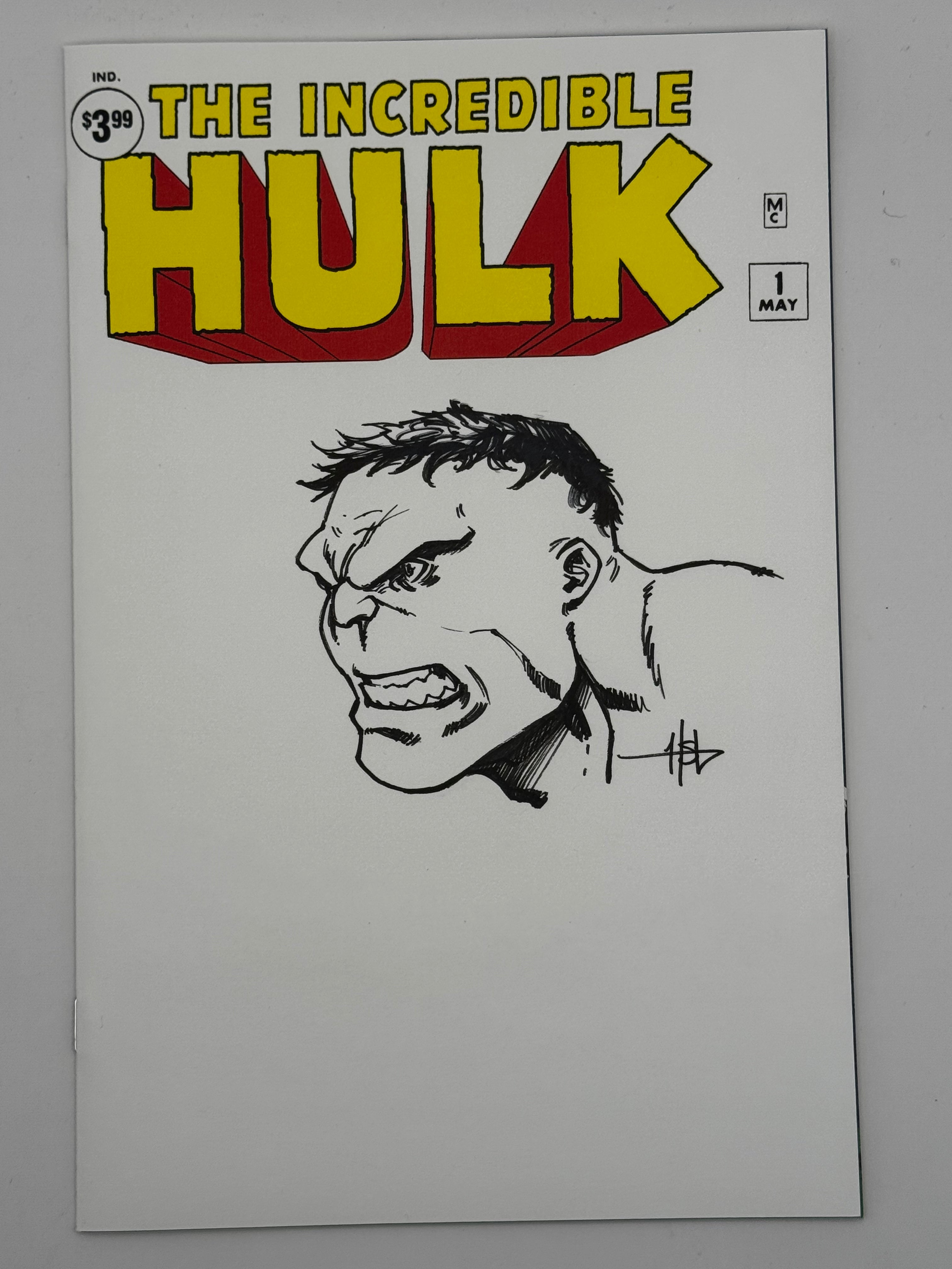 [SKETCH] CREEES [2] INCREDIBLE HULK #1 FACSIMILE EDITION UNKNOWN COMICS BLANK EXCLUSIVE [IN STOCK]