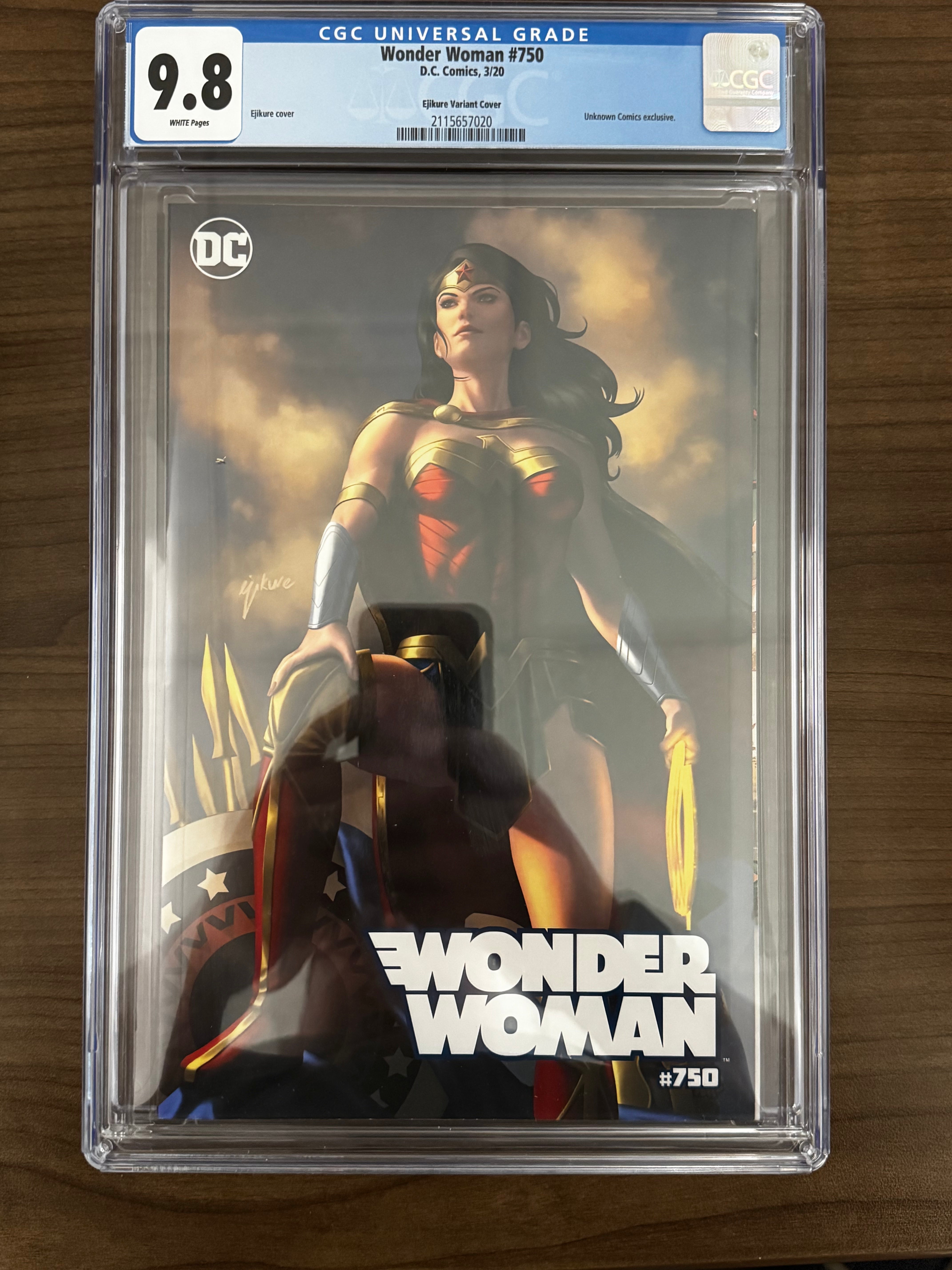 WONDER WOMAN #750 UNKNOWN COMICS EJIKURE EXCLUSIVE VAR LMTD CGC 9.8+ BLUE LABEL (06/30/2020)