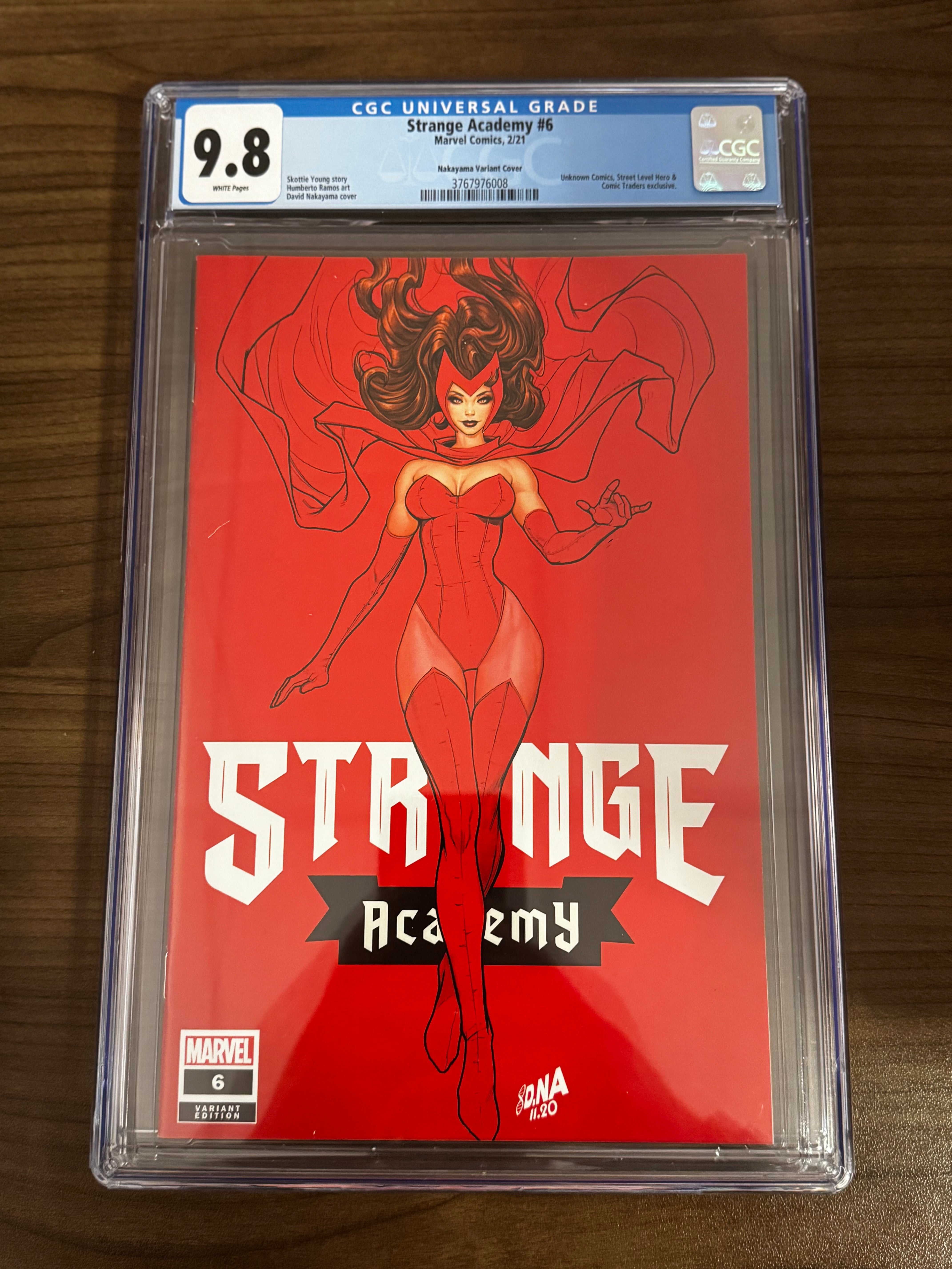 STRANGE ACADEMY #6 CGC 9.8 BLUE LABEL UNKNOWN COMICS DAVID NAKAYAMA EXCLUSIVE VAR CGC 9.8 BLUE LABEL[ IN STOCK]