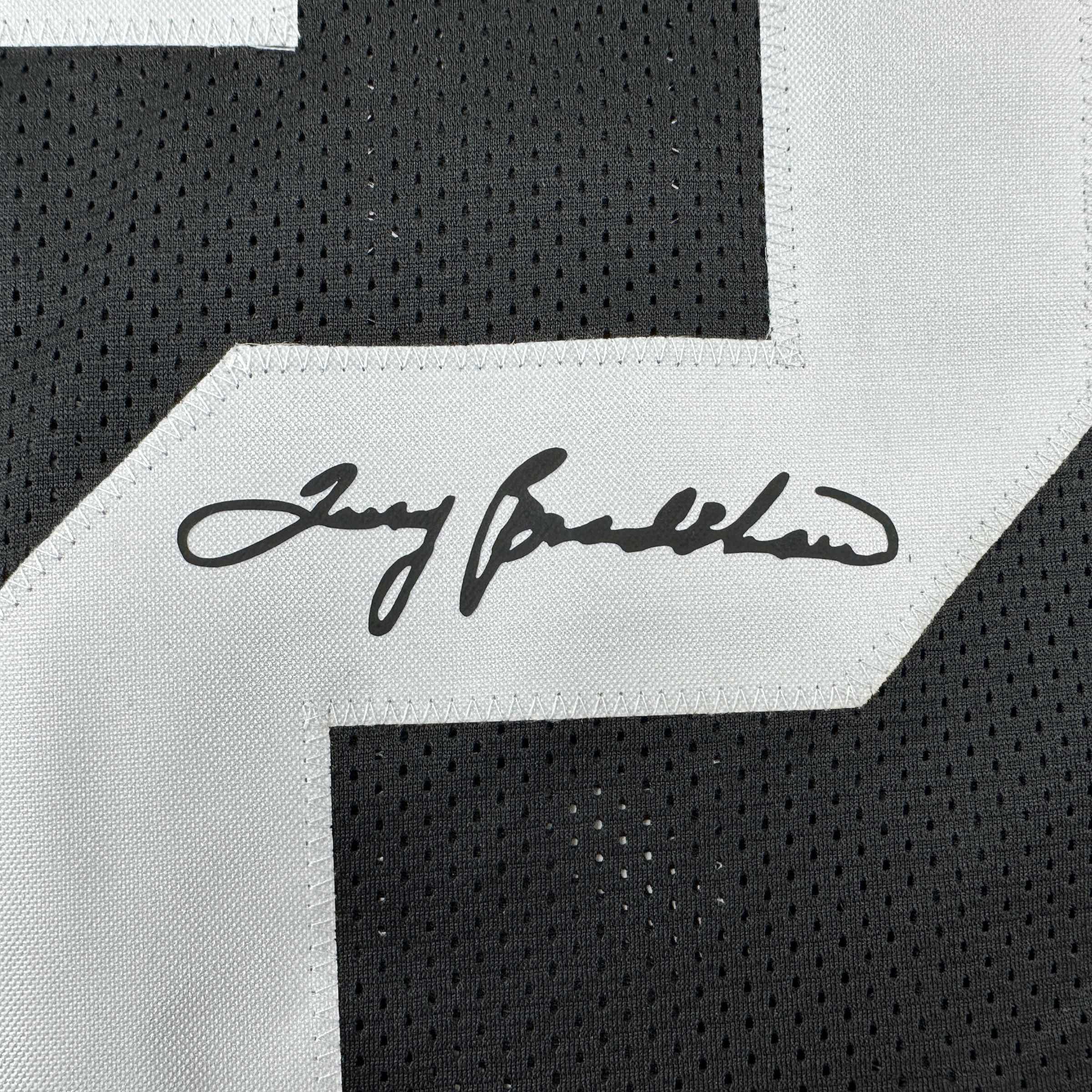 Facsimile Autographed Terry Bradshaw Pittsburgh Black Reprint Laser Auto Football Jersey Size Men's XL
