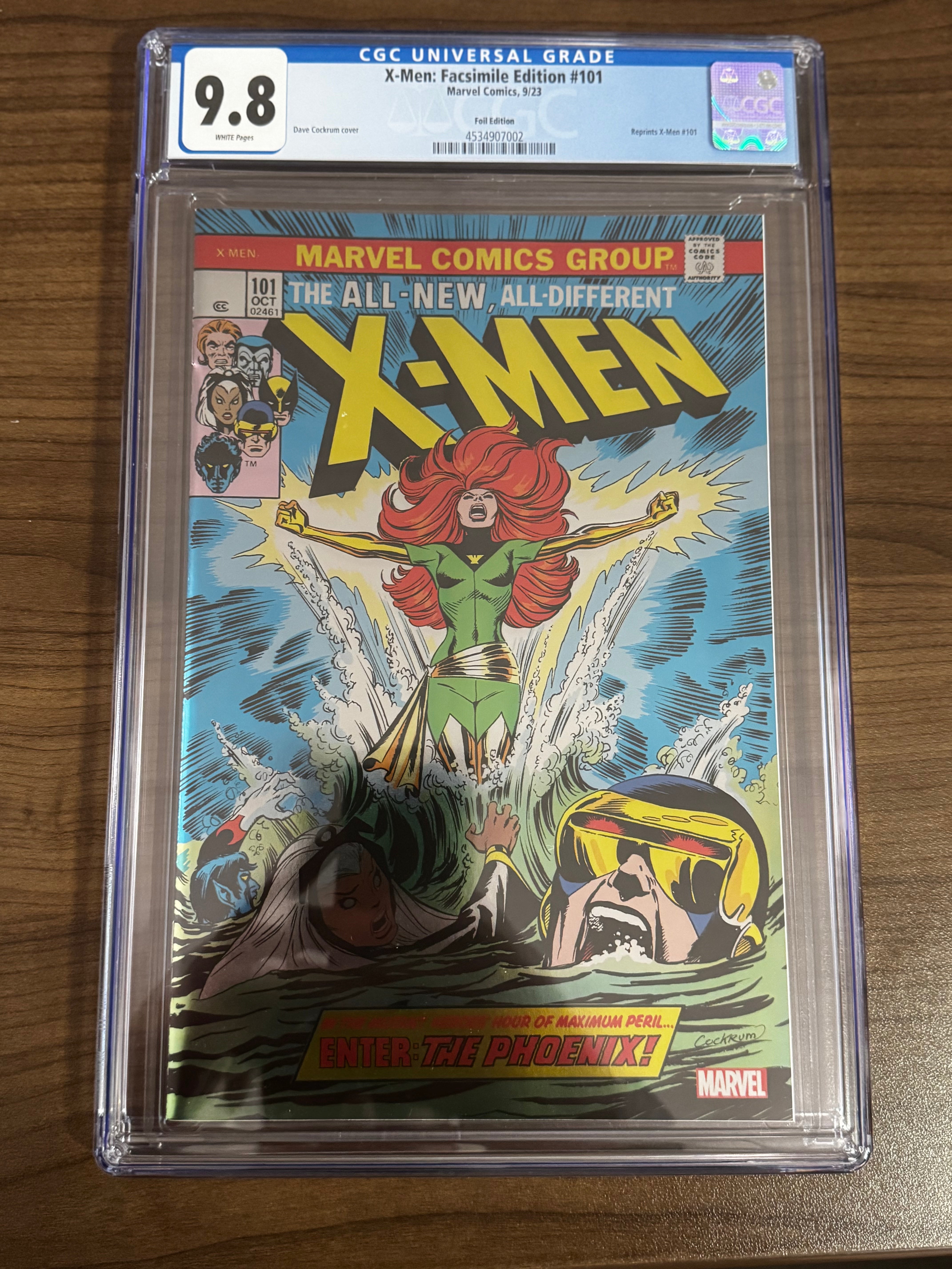 X-MEN #101 FACSIMILE [FOIL] UNKNOWN COMICS EXCLUSIVE 2023 CGC 9.8 BLUE LABEL [IN STOCK]
