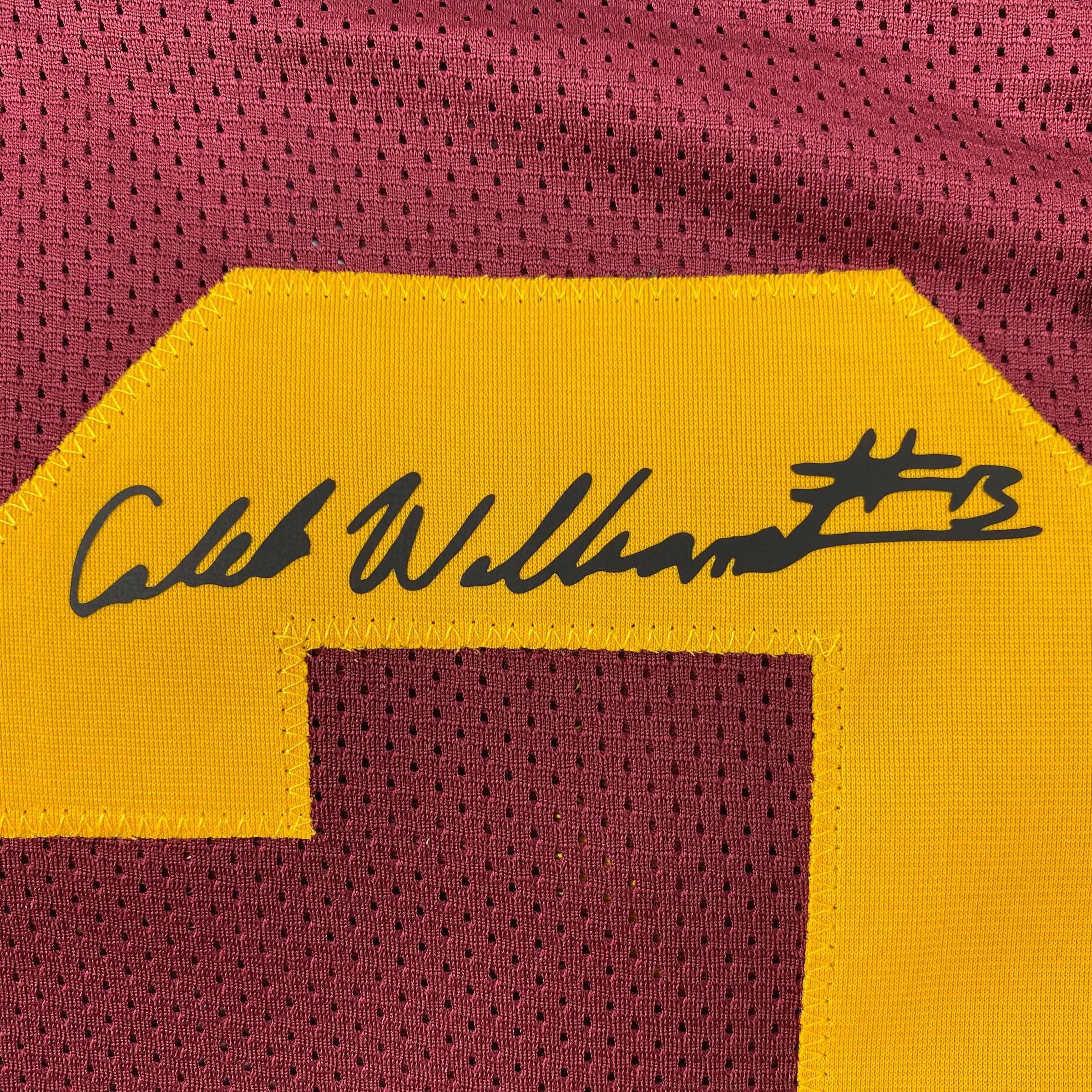 Facsimile Autographed Caleb Williams USC Maroon Reprint Laser Auto College Football Jersey Size Men's XL
