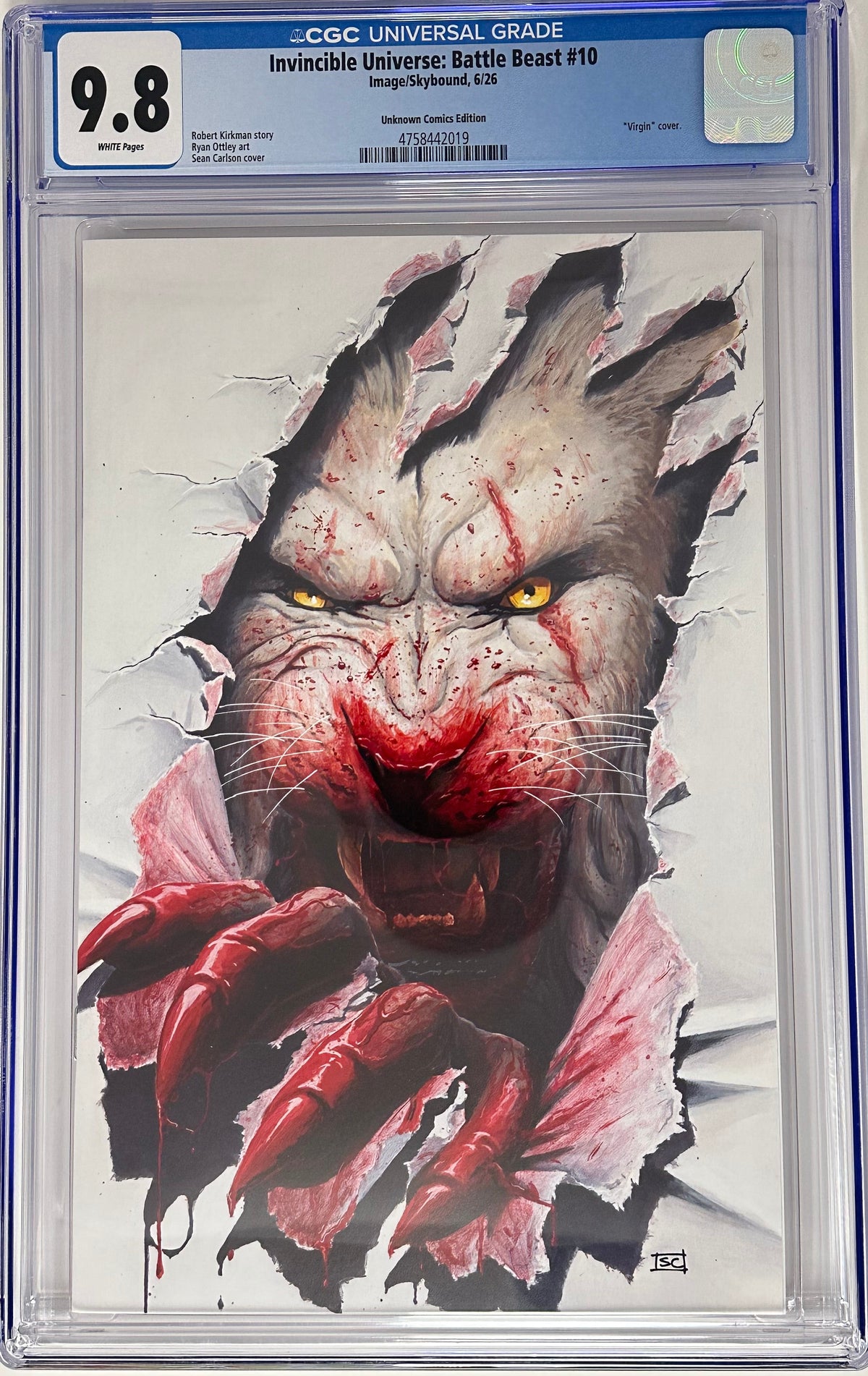 INVINCIBLE UNIVERSE: BATTLE BEAST #10 CGC 9.8 BLUE LABEL SEAL CARLSON [IN STOCK]