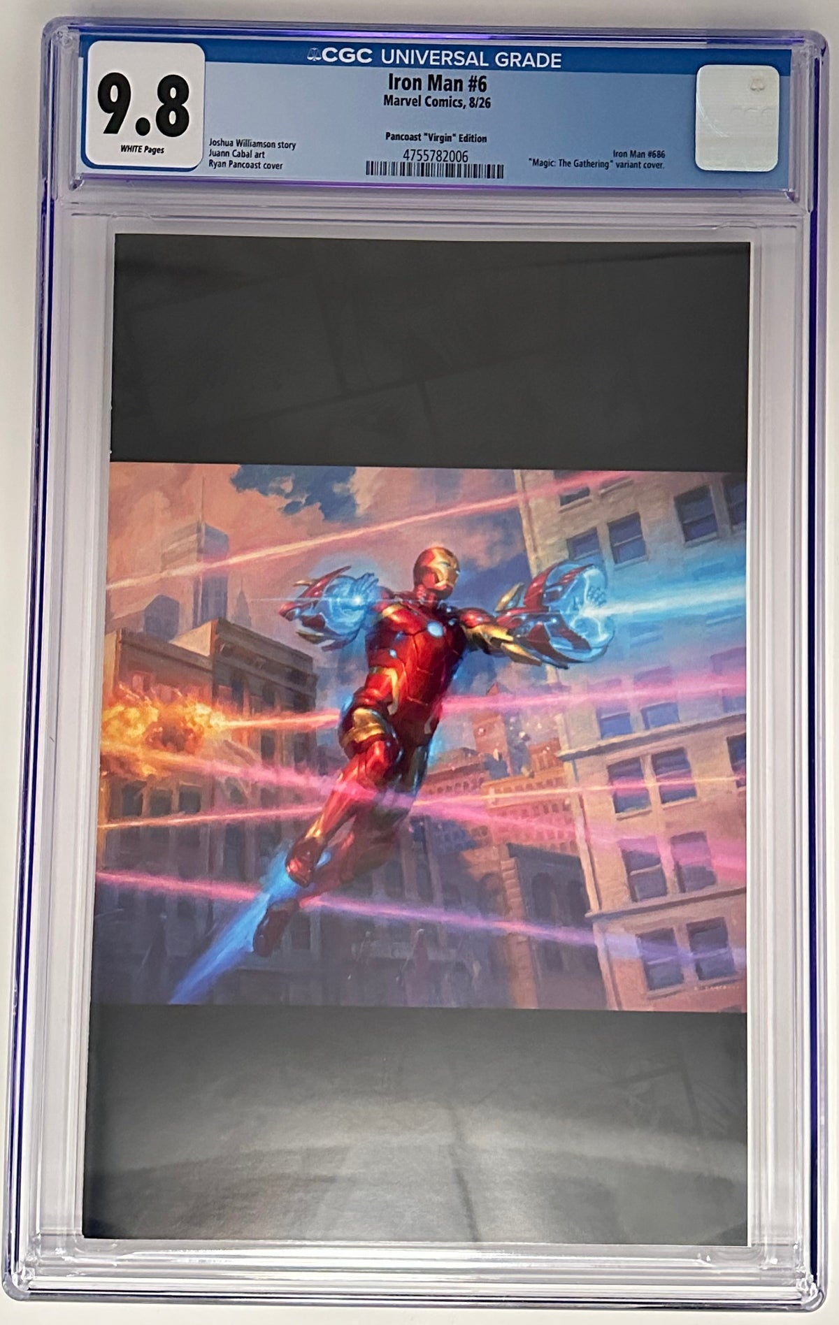 IRON MAN #6 CGC 9.8 BLUE LABEL RYAN PANCOAST 1:50 VIRGIN VAR [IN STOCK]