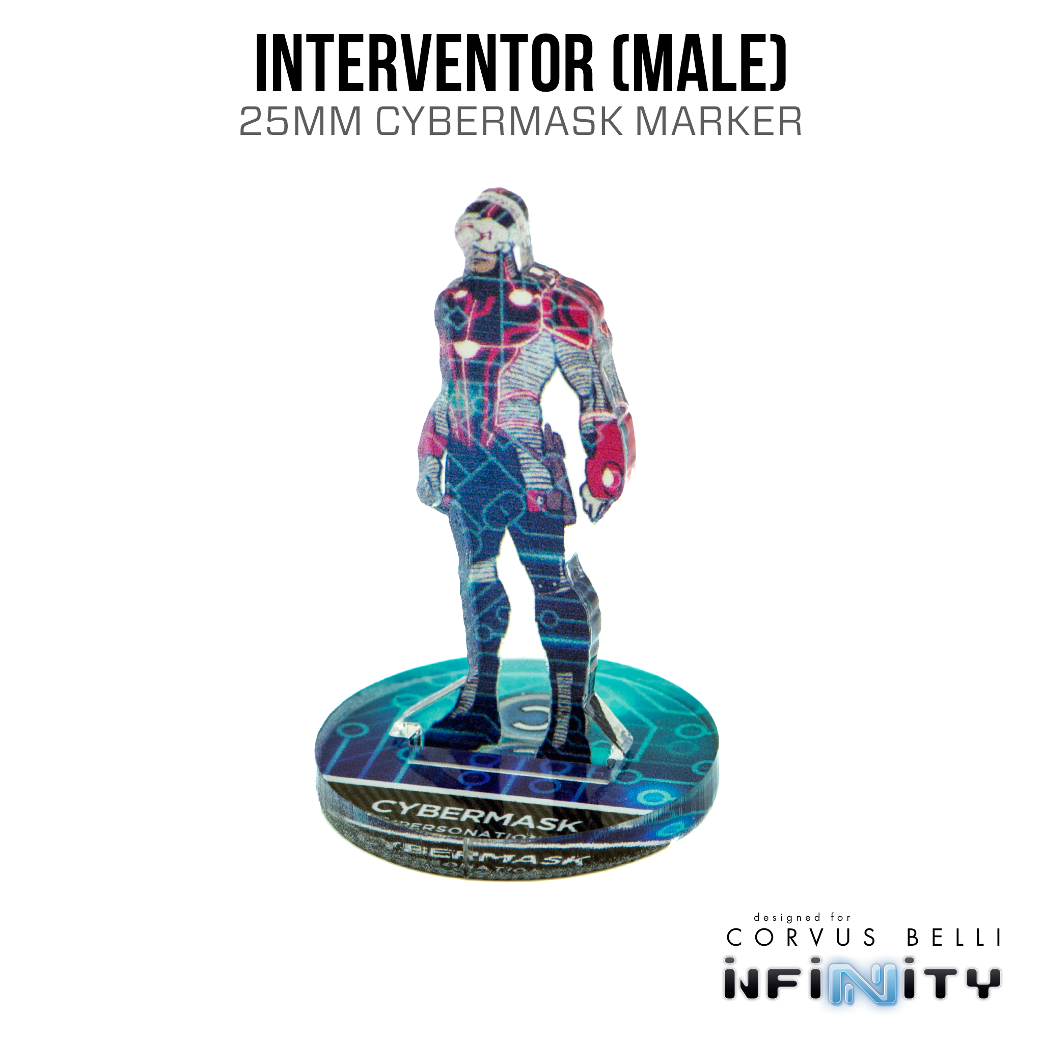 Infinity 3D Markers: Interventor, Male (25mm Cybermask)