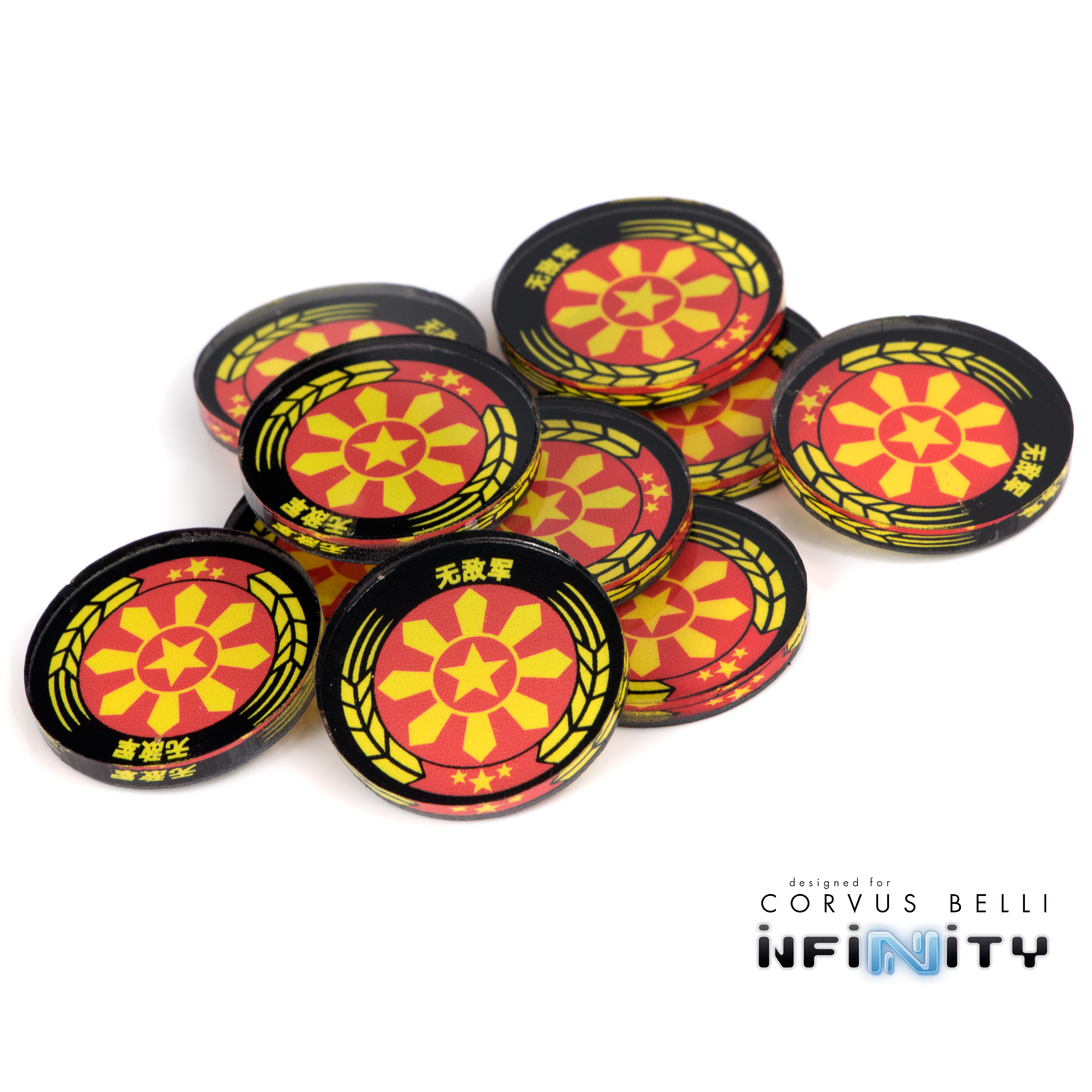 Full Color Infinity Faction Markers, 25mm (Bag of 10)