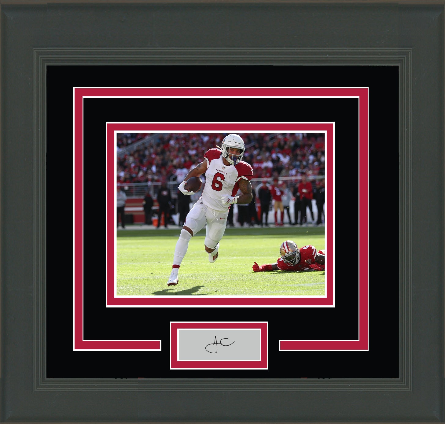 Framed James Conner Facsimile Laser Engraved Signature Auto Arizona Cardinals 11x14 Football Photo