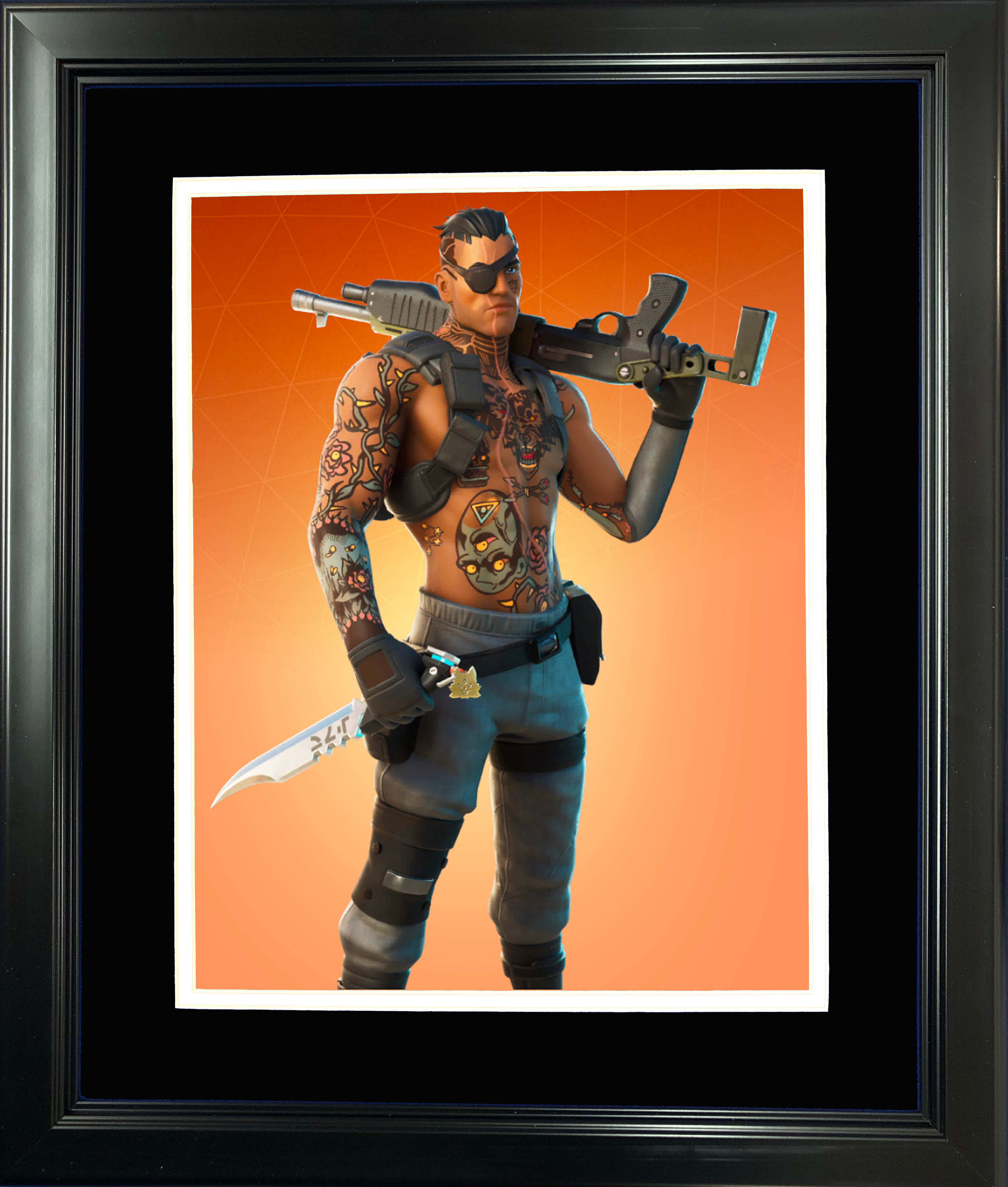 Framed Joey Legendary Fortnite Skin 11"x14" Video Game Photo