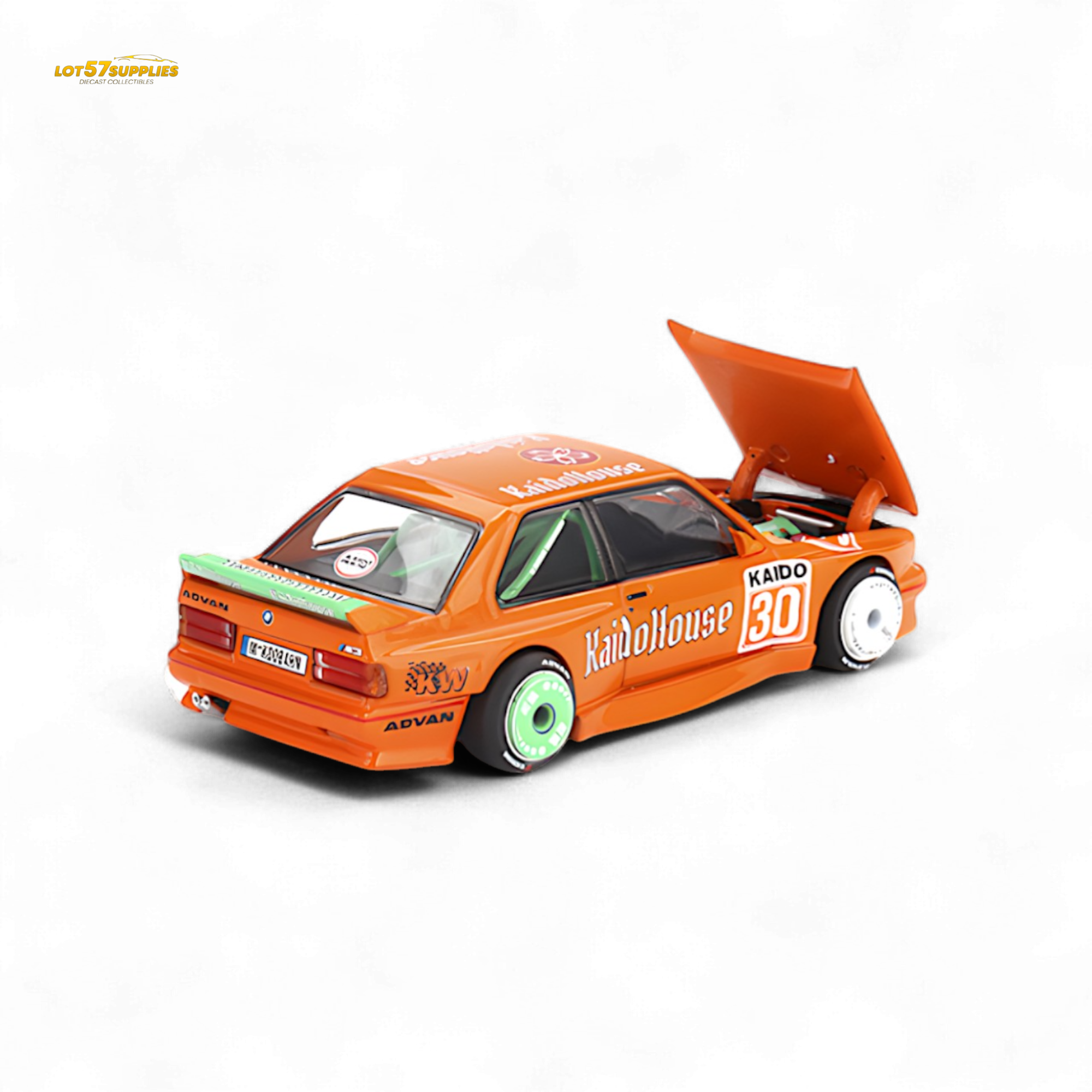 Mini GT x Kaido House BMW M3 E30 KaidoHaus Orange V1 1:64 KHMG177