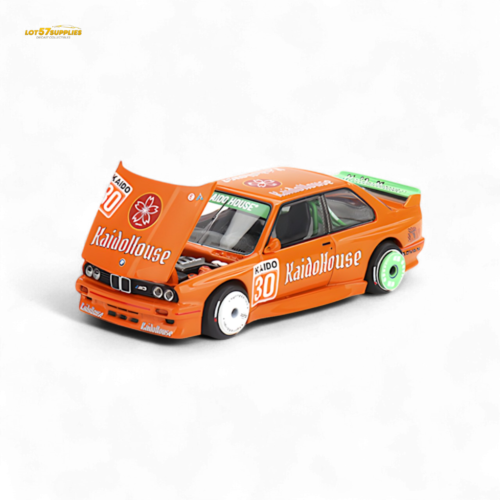 Mini GT x Kaido House BMW M3 E30 KaidoHaus Orange V1 1:64 KHMG177