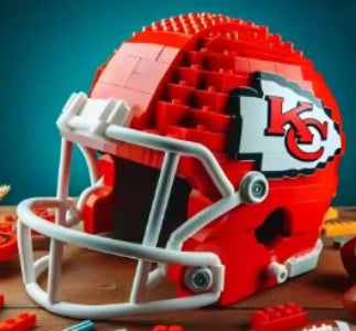 Kansas City Chiefs Football Helmet Custom building blocks