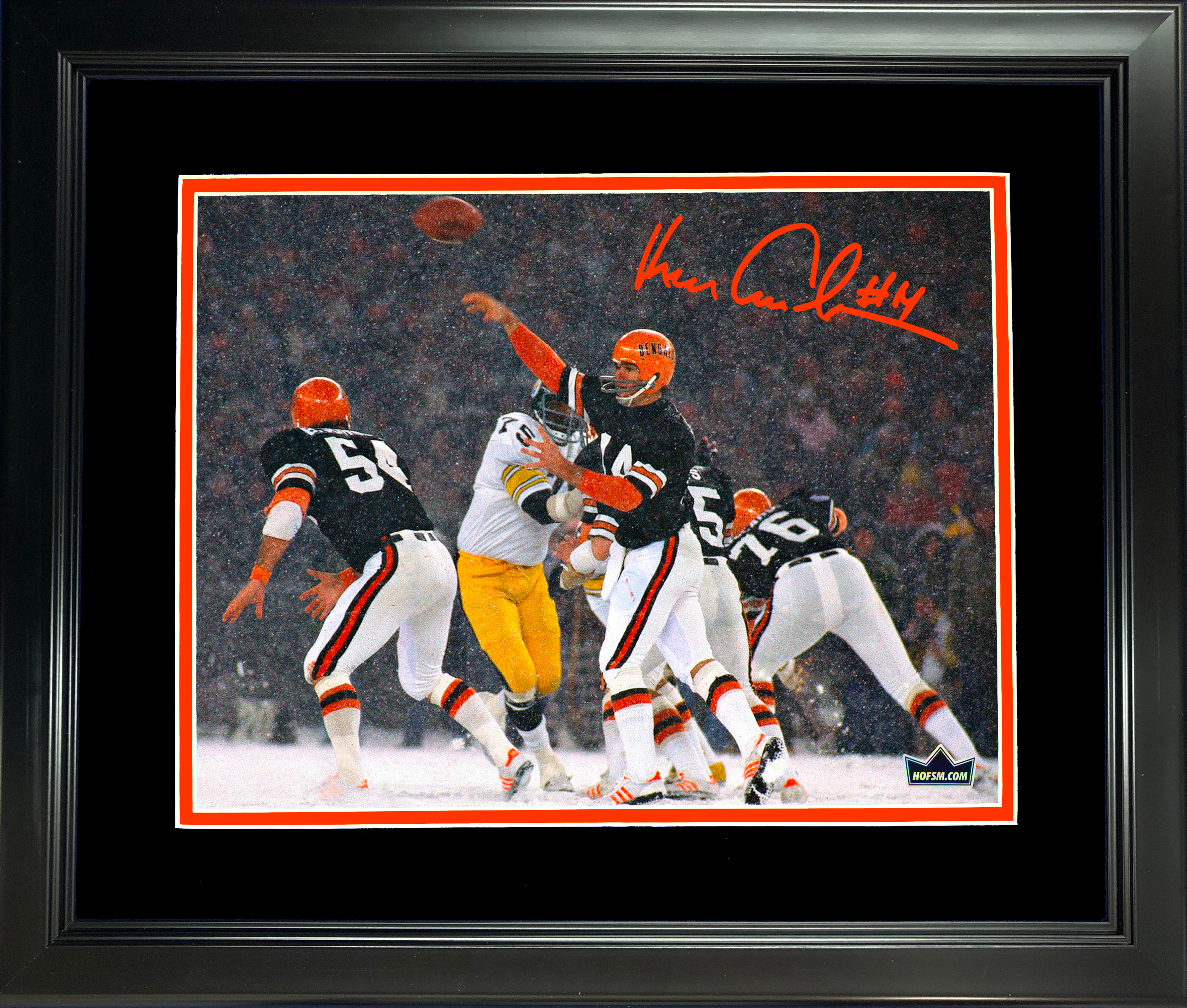 Framed Ken Anderson Cincinnati Bengals Facsimile Laser Engraved Signature Auto 11"x14" Football Photo HOFSM Holo