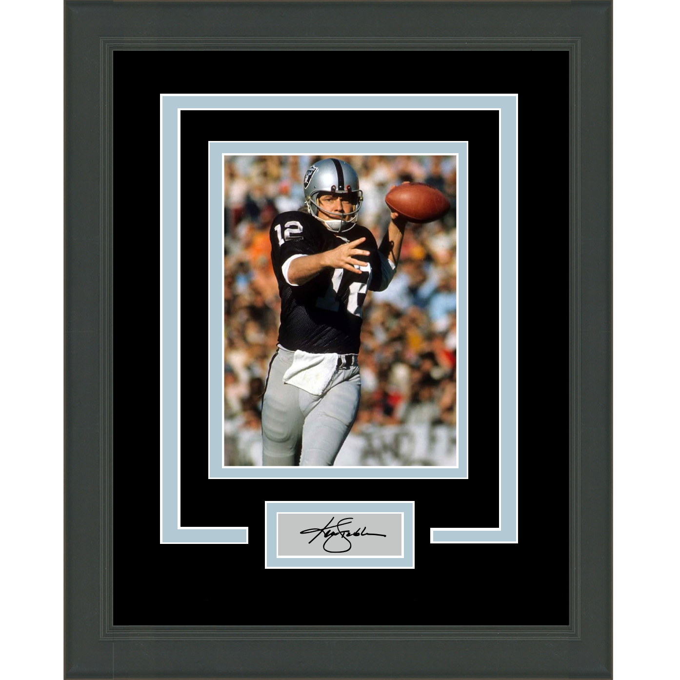 Framed Ken Stabler Facsimile Laser Engraved Signature Auto Oakland Raiders 11x14 Football Photo