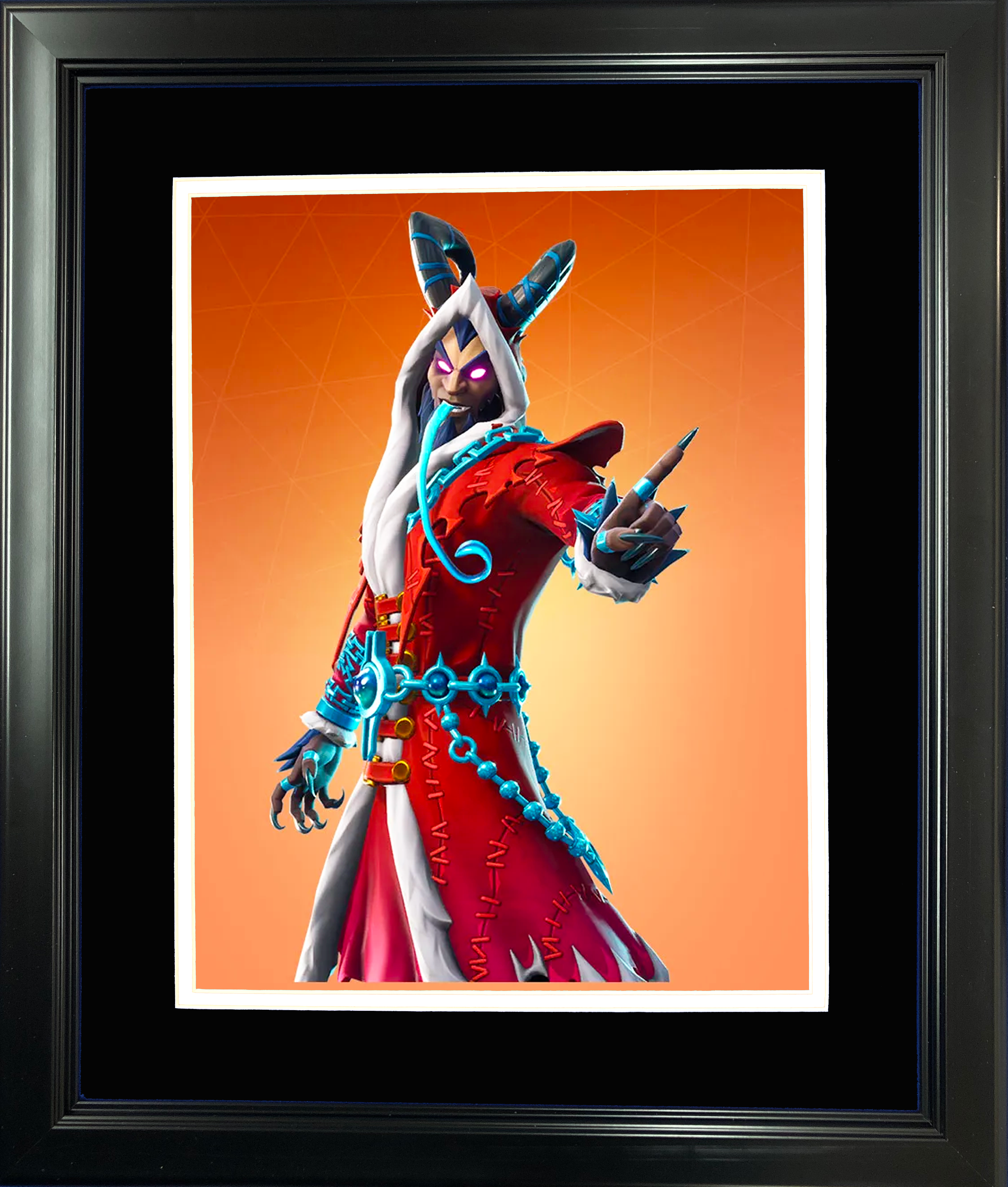 Framed Krampus Legendary Fortnite Skin 11"x14" Video Game Photo