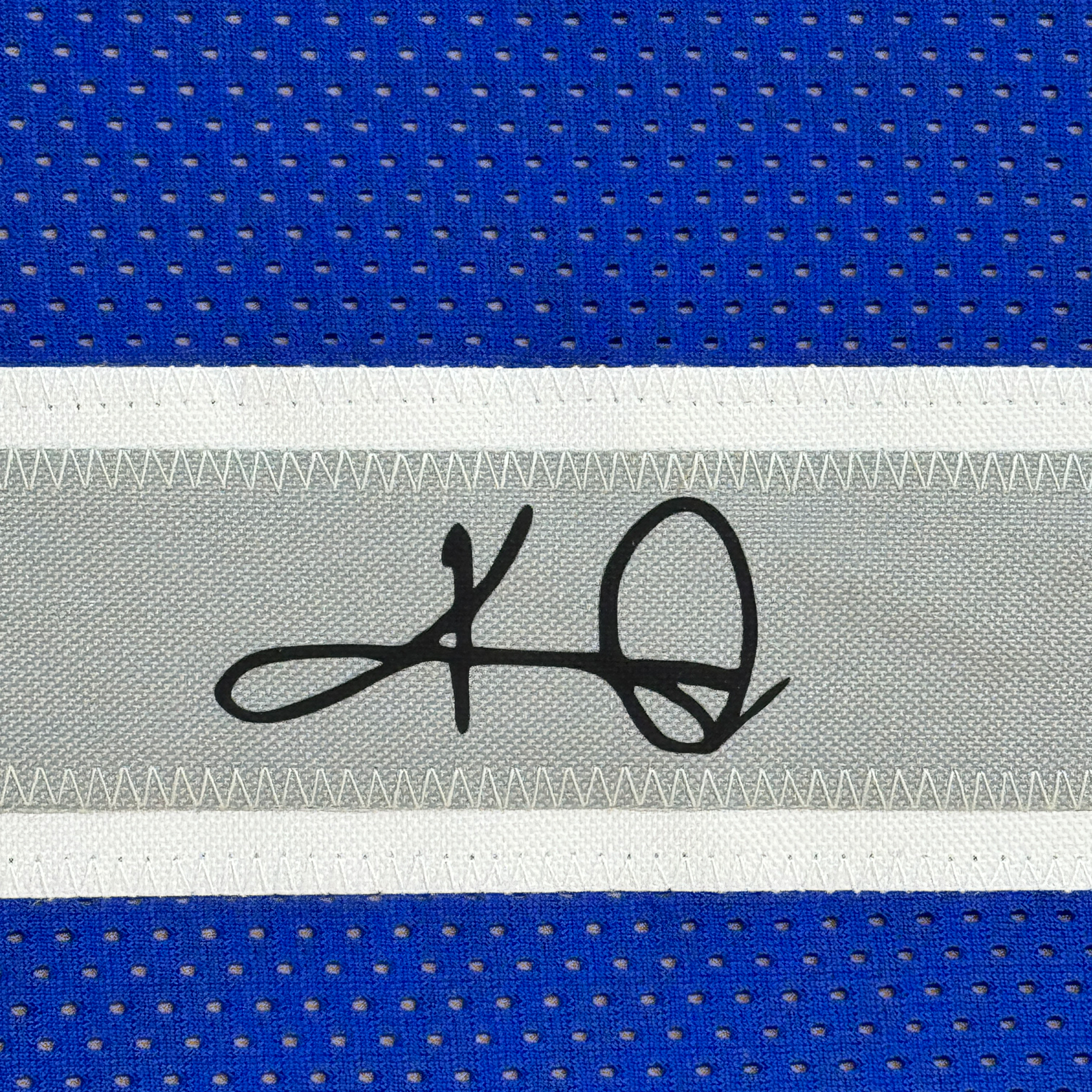 Framed Facsimile Autographed Kyrie Irving 35x39 Dallas Blue Reprint Laser Auto Basketball Jersey