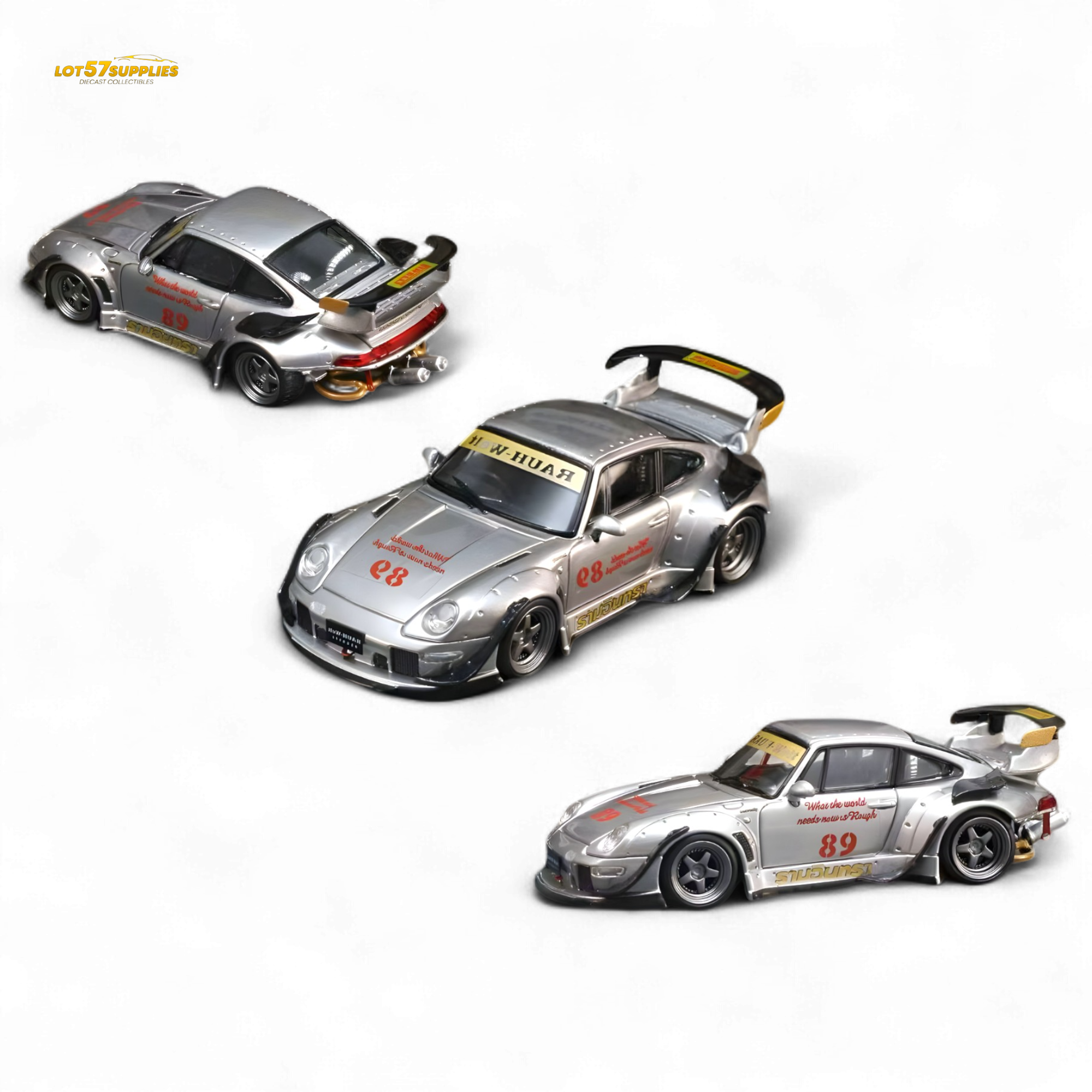 Street Weapon Porsche RWB 993 Double Exhaust Heavenly Livery Lower Tail 1:64