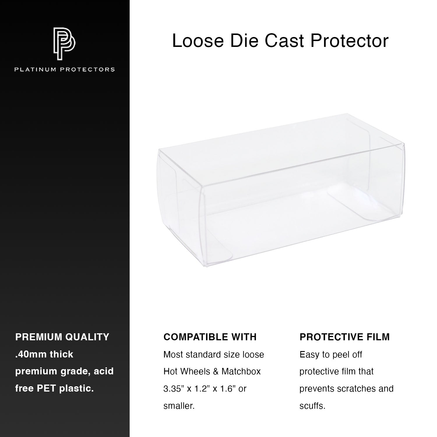 Platinum Protectors for Hot Wheels & Matchbox Loose Cars - UV & Scratch-Resistant