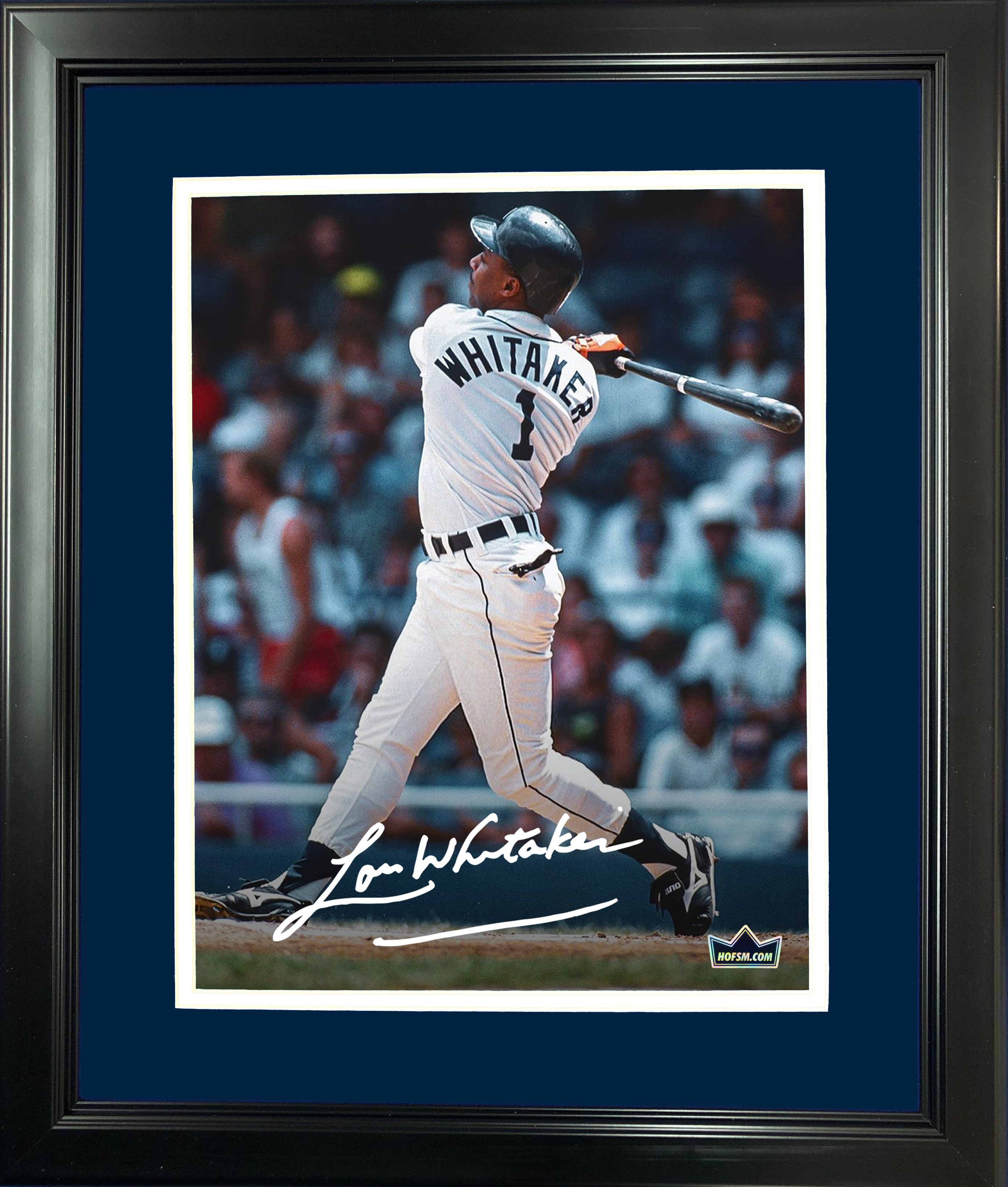 Framed Lou Whitaker Detroit Tigers Facsimile Laser Engraved Signature Auto 11"x14" Baseball Photo HOFSM Holo
