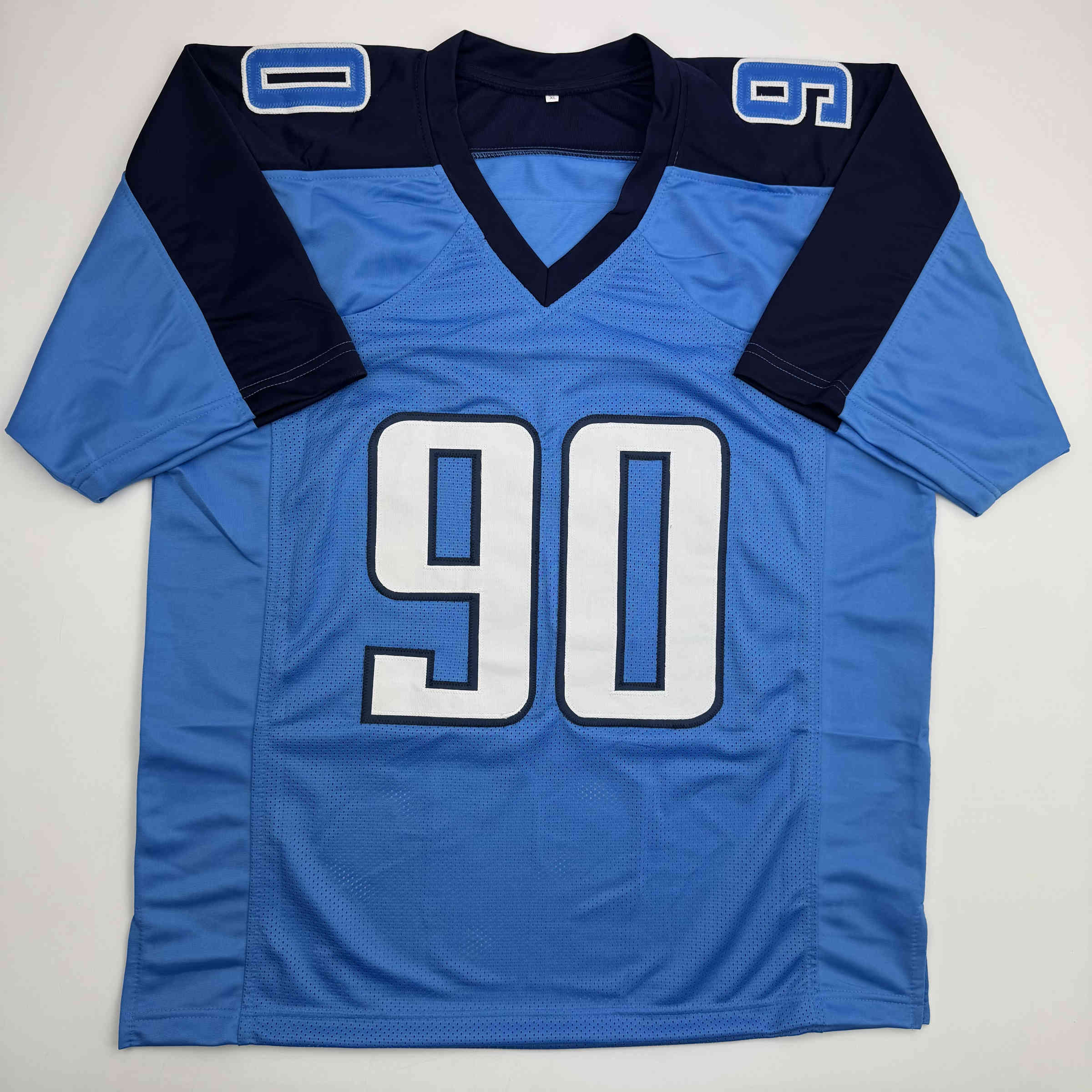 Autographed/Signed Jevon Kearse Tennessee Powder Blue Football Jersey JSA COA